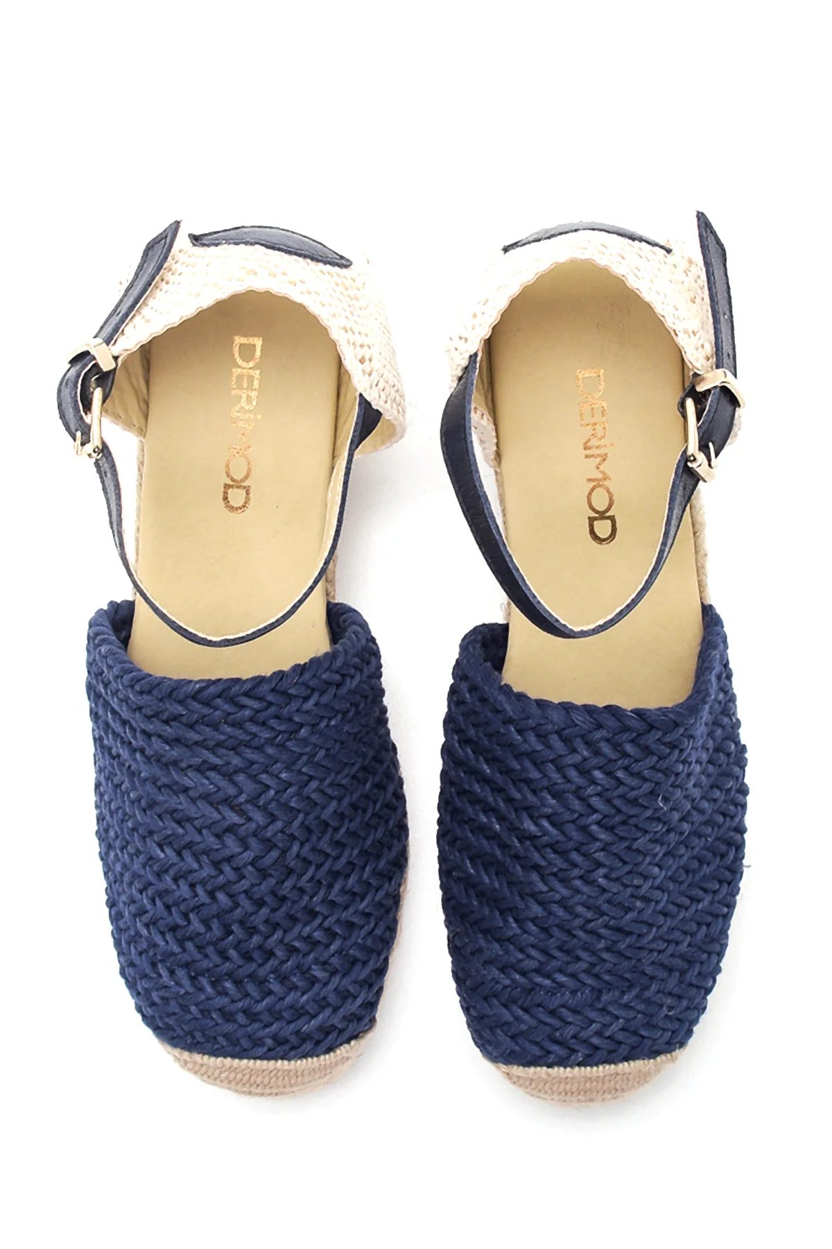 Kadın Lacivert Dolgu Topuk Espadril - Image 6