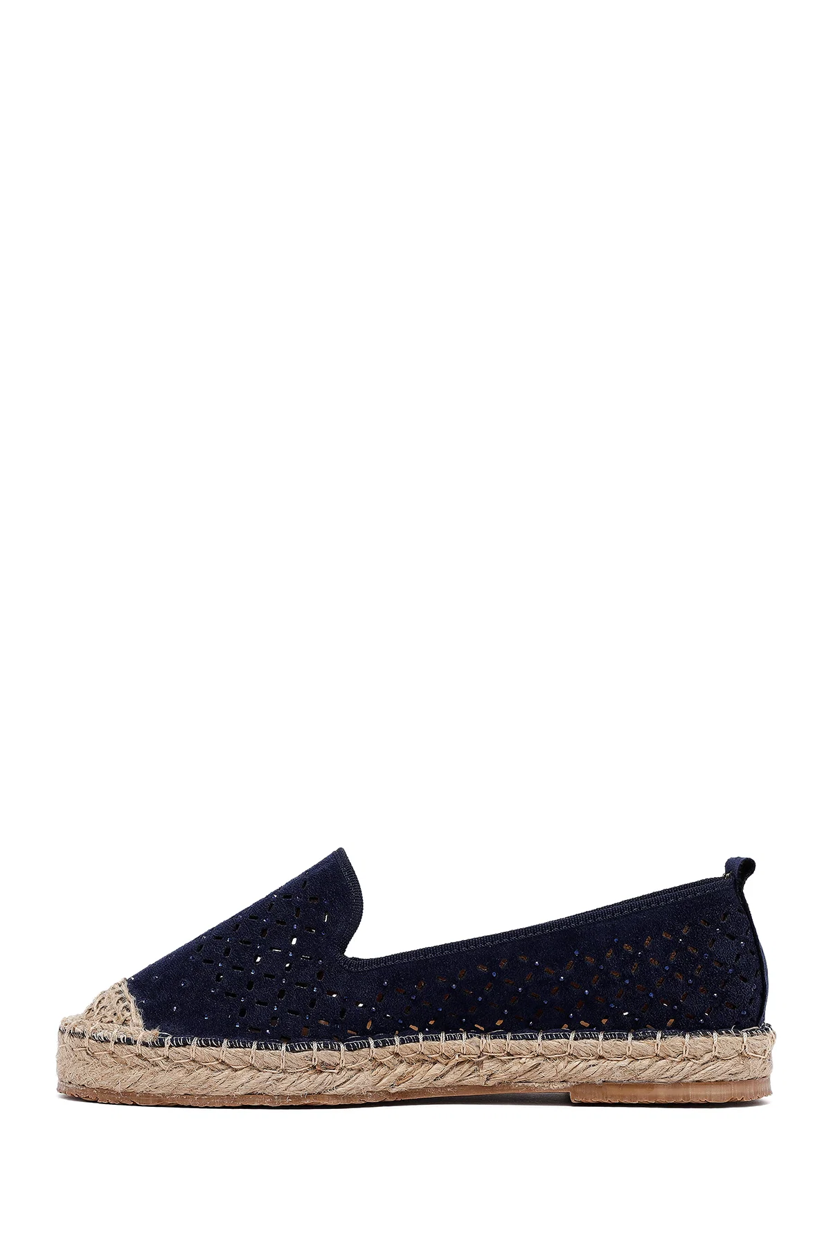 Kadın Lacivert Fileli Süet Espadril - Image 2