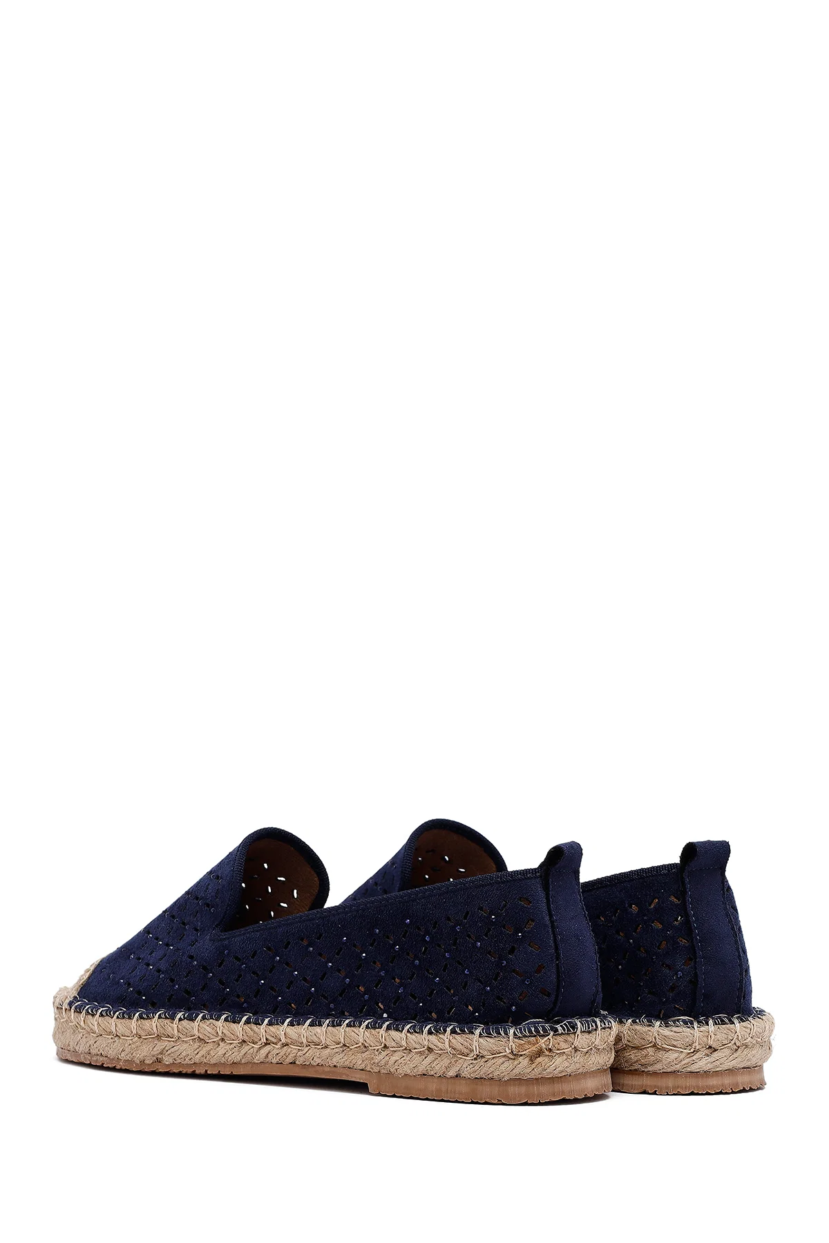 Kadın Lacivert Fileli Süet Espadril - Image 5