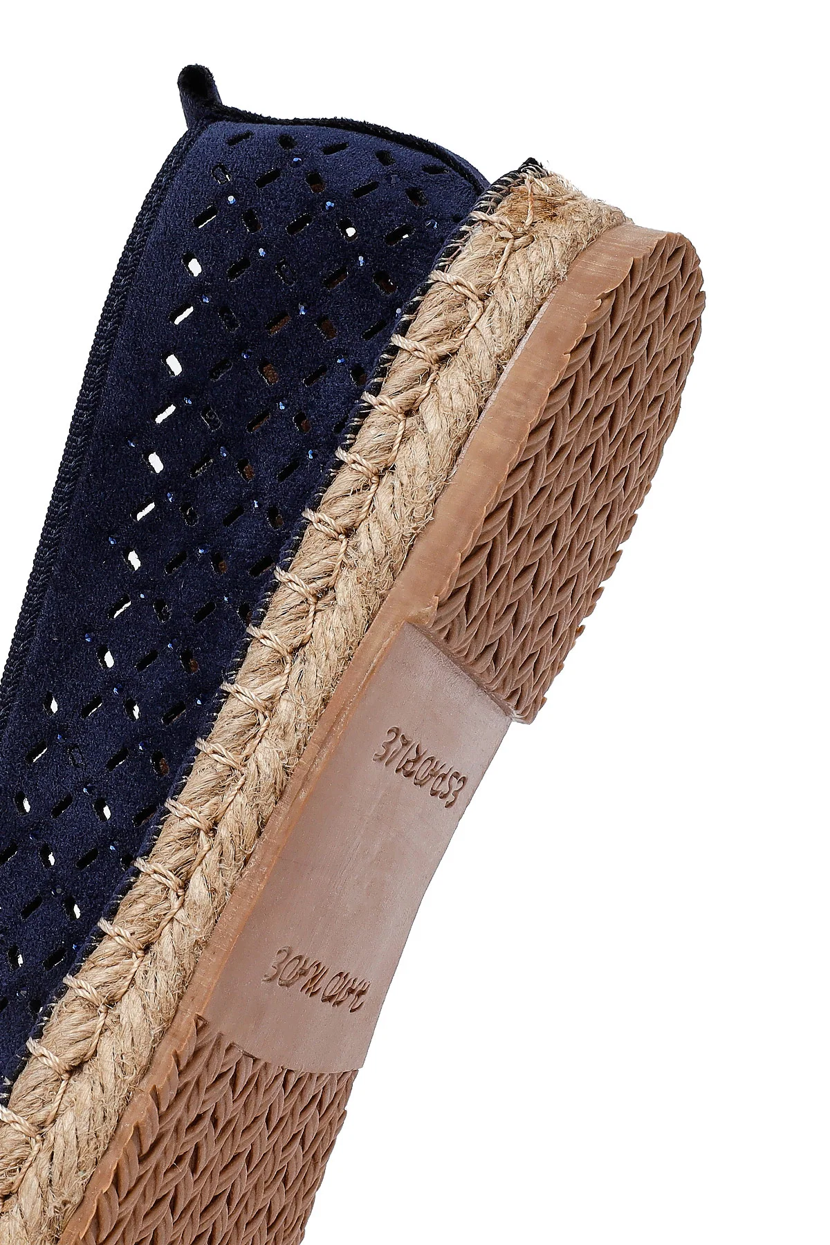 Kadın Lacivert Fileli Süet Espadril - Image 8