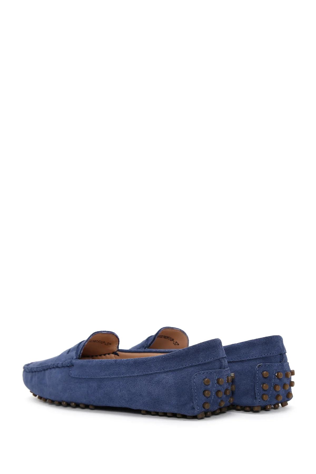 Kadın Lacivert Süet Deri Loafer - Image 5