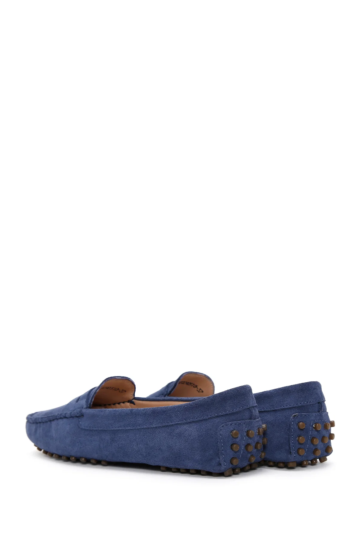 Kadın Lacivert Süet Deri Loafer - Image 5