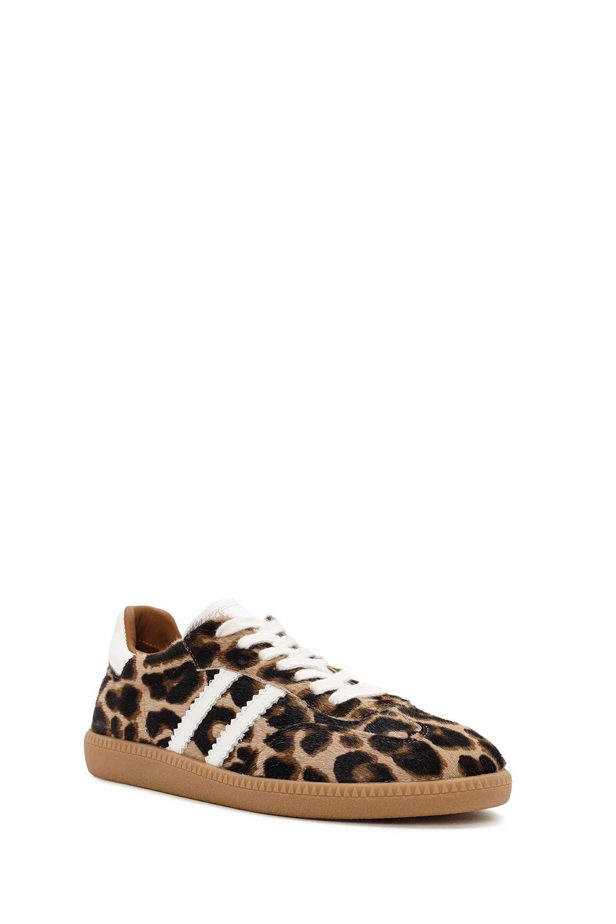 Kadın Leopar Bağcıklı Deri Sneaker - Image 6