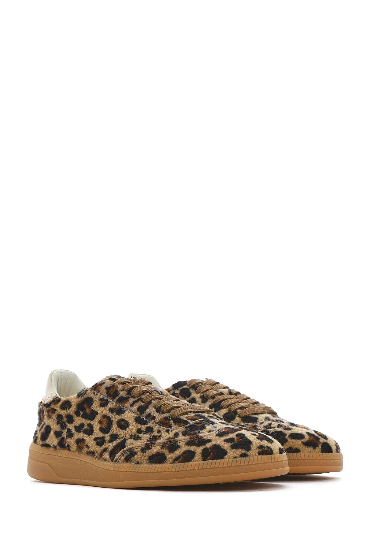Kadın Leopar Bağcıklı Deri Sneaker - Image 3