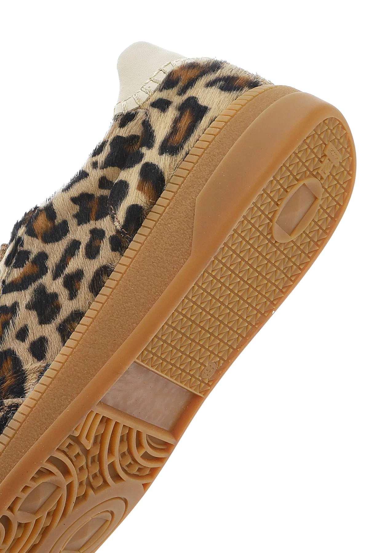 Kadın Leopar Bağcıklı Deri Sneaker - Image 9