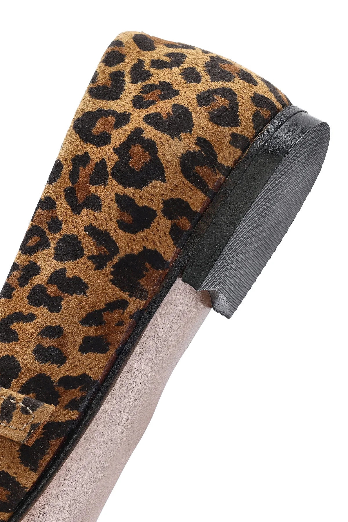 Kadın Leopar Bantlı Deri Babet - Image 8