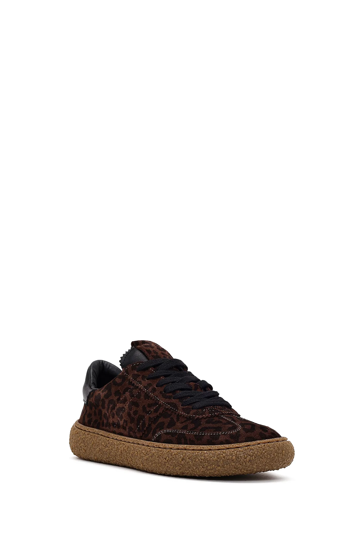 Kadın Leopar Süet Deri Sneaker - Image 7