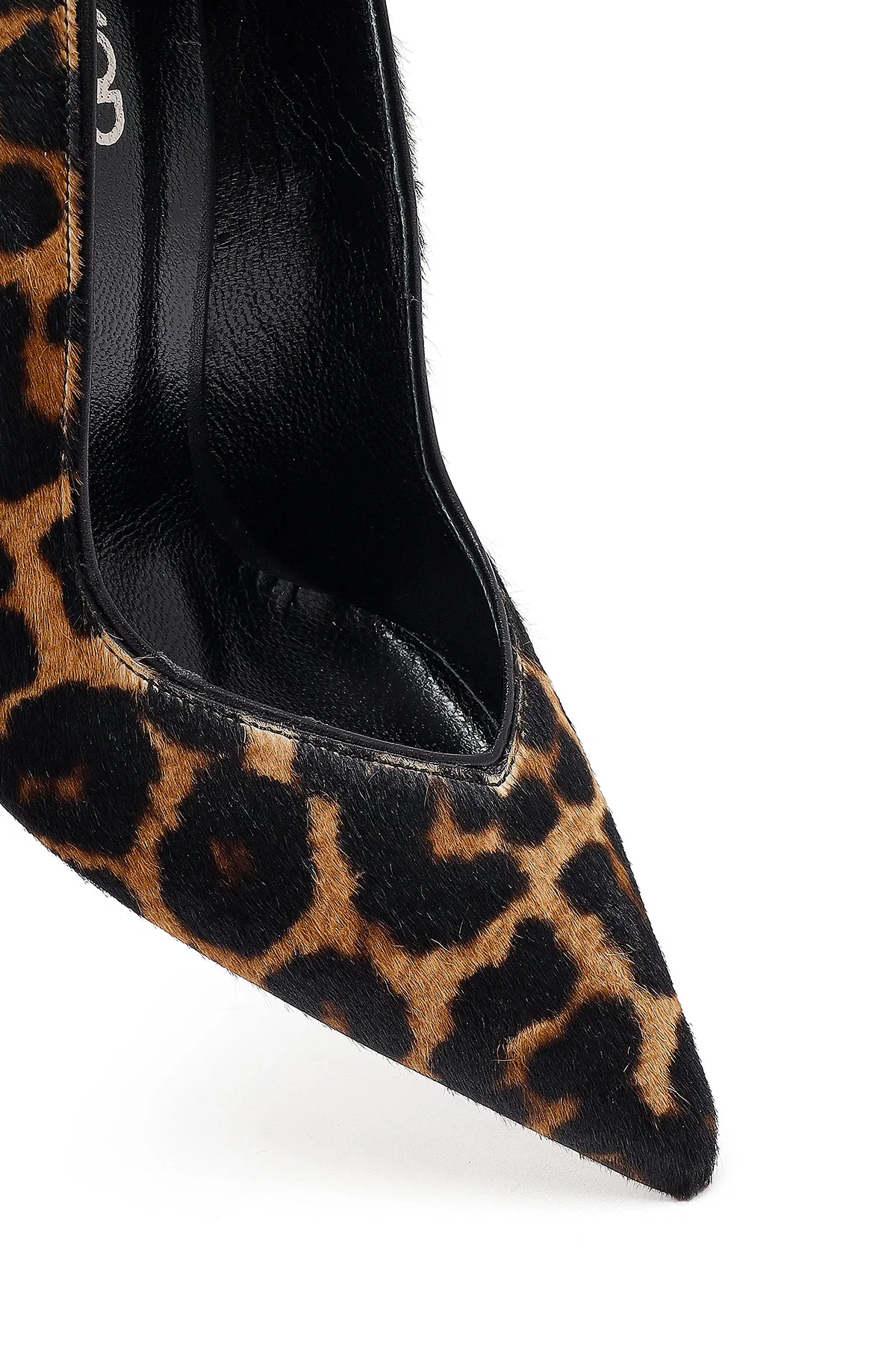 Kadın Leopar Yüksek İnce Topuklu Deri Stiletto - Image 10