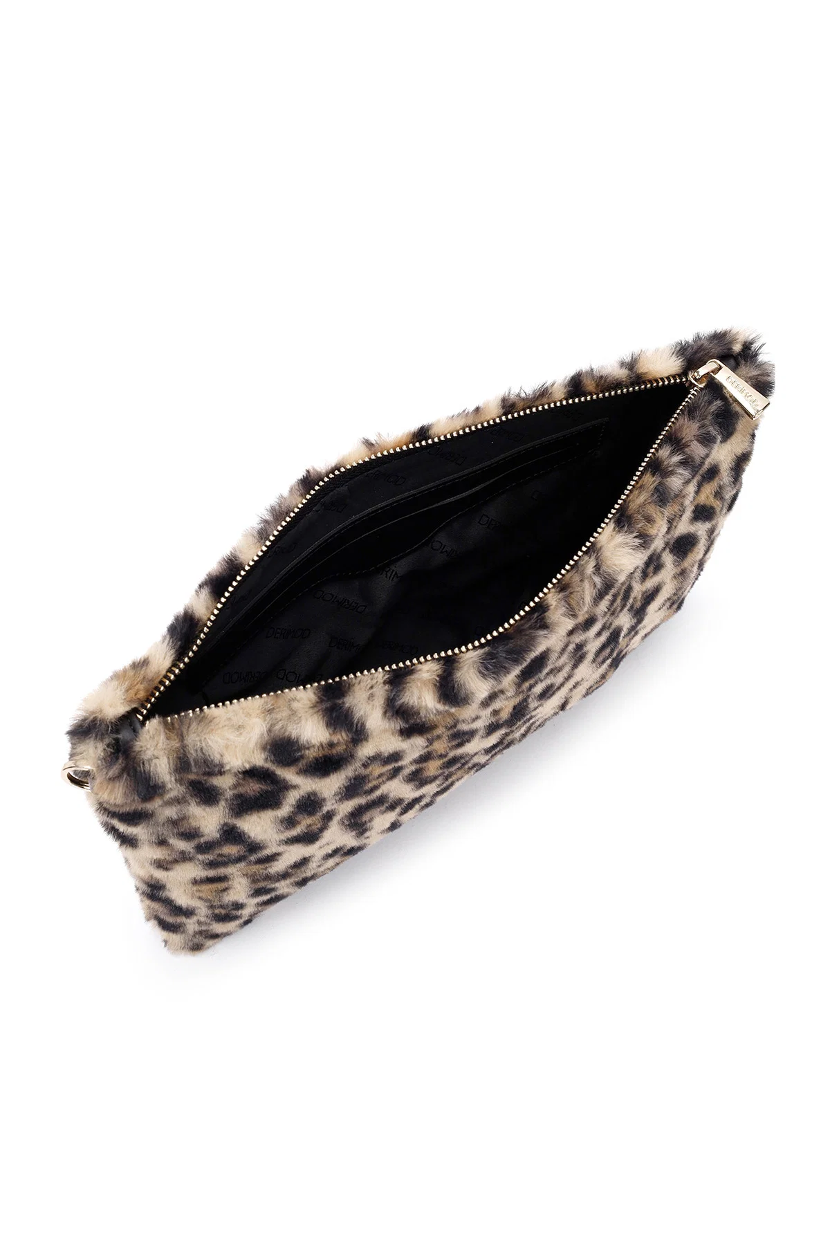 Kadın Leopar Zincir Askılı Peluş Portföy Çanta - Image 8