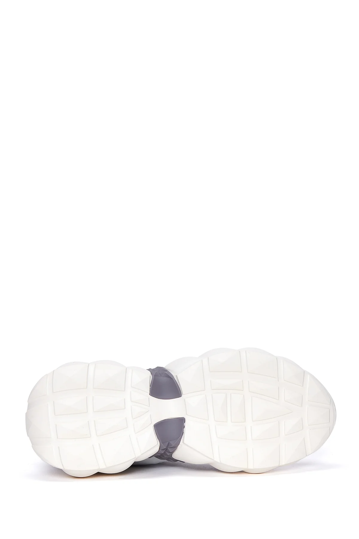 Kadın Mavi Beyaz  Kalın Tabanlı Sneaker - Image 4