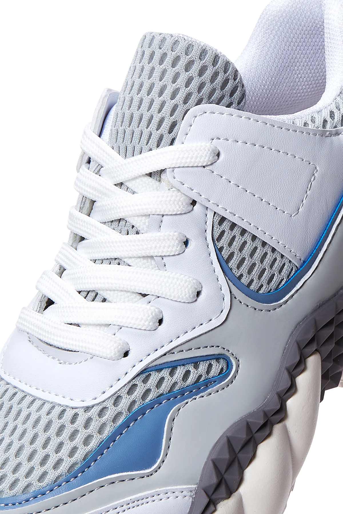 Kadın Mavi Beyaz  Kalın Tabanlı Sneaker - Image 8