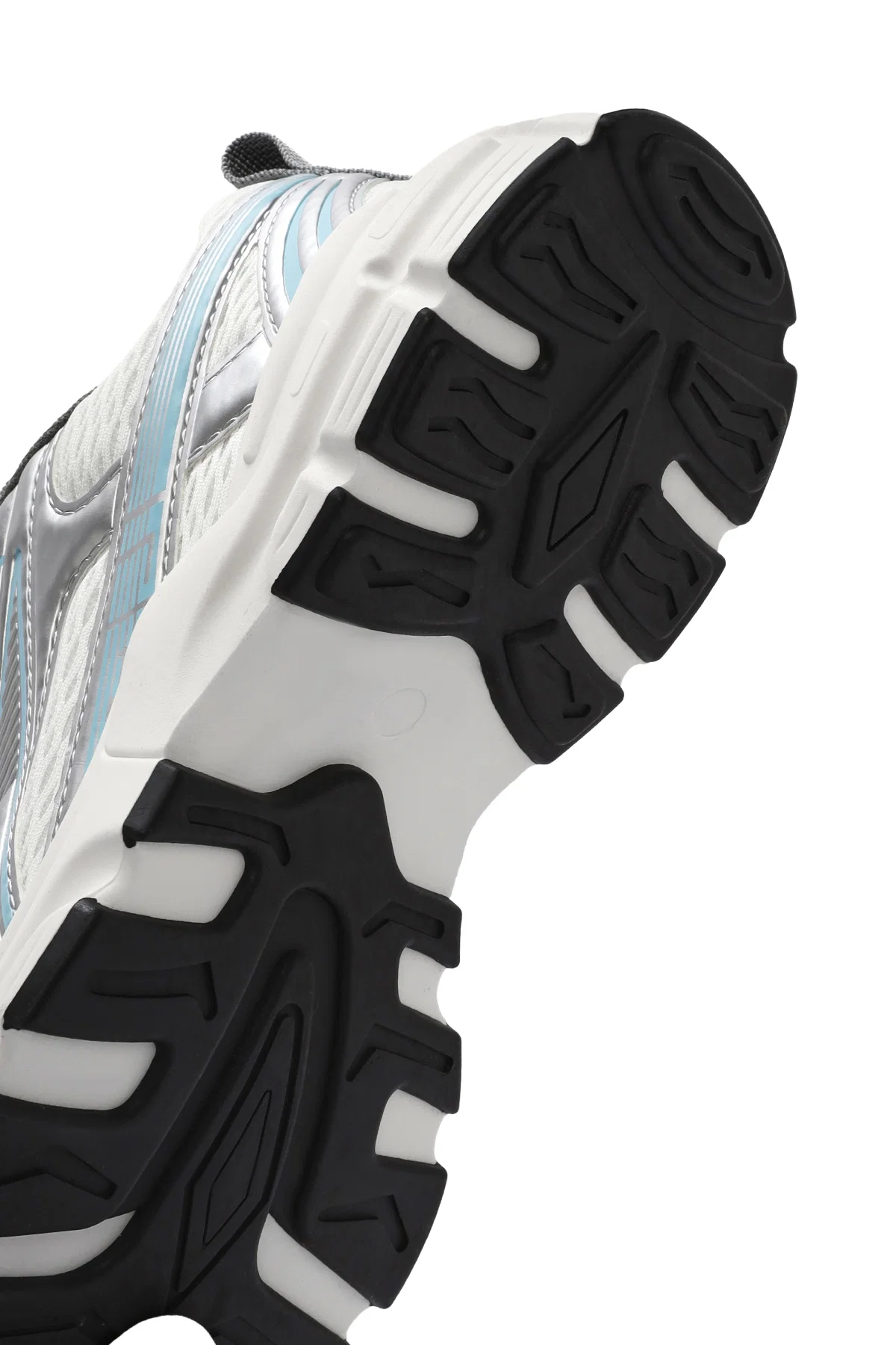 Kadın Mavi Kalın Tabanlı Bağcıklı Sneaker - Image 9