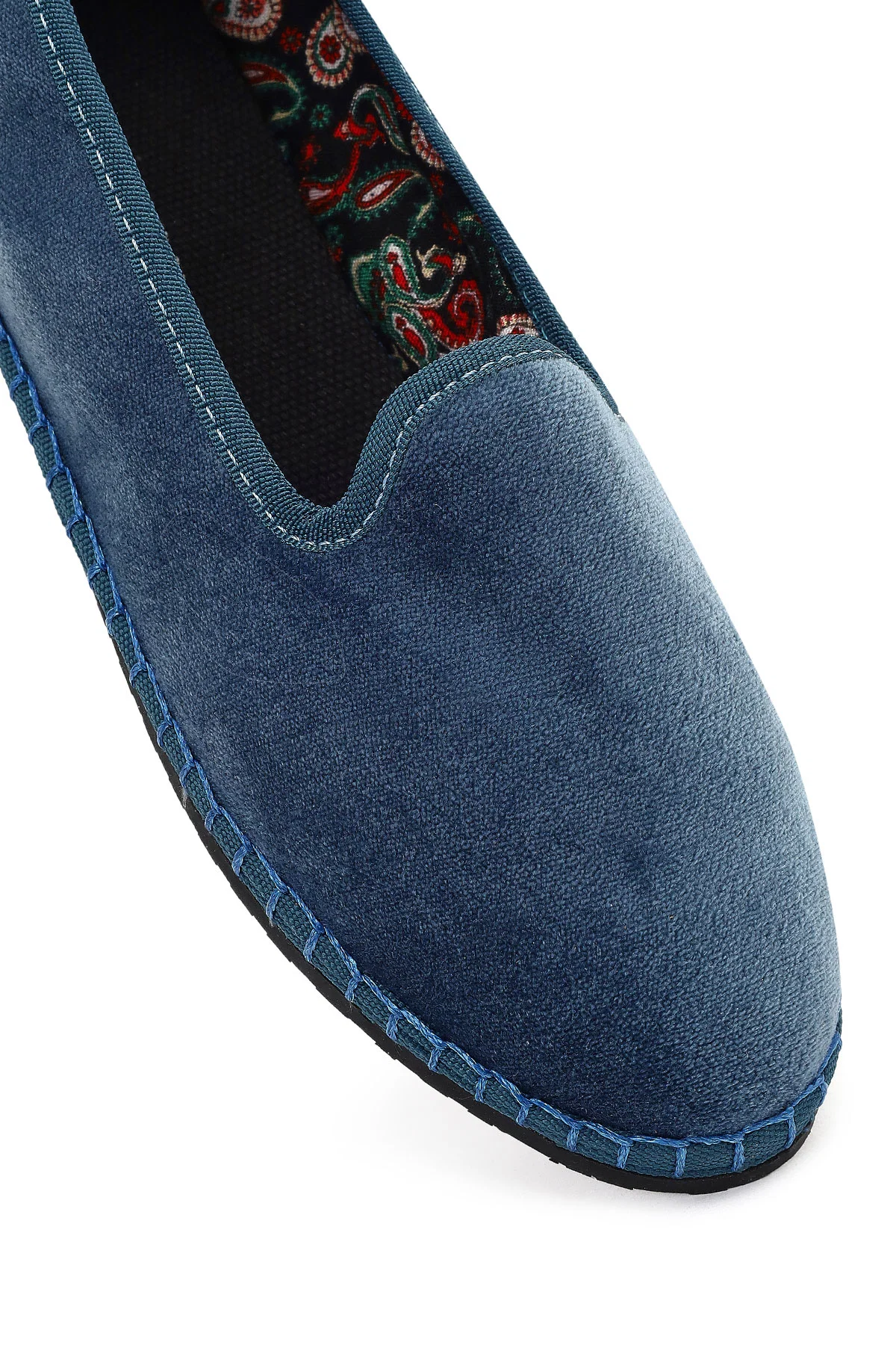 Kadın Mavi Kumaş Loafer - Image 12