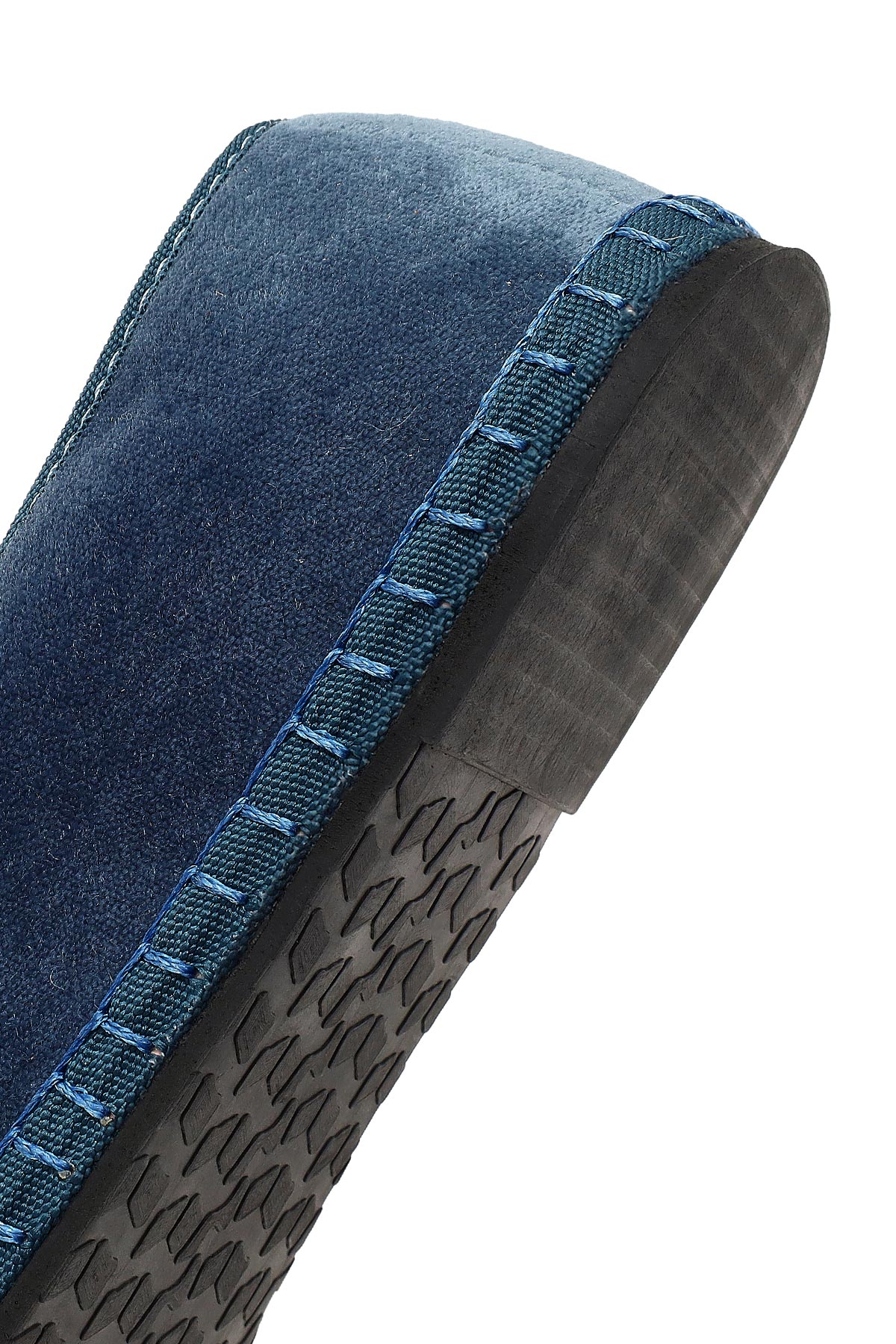 Kadın Mavi Kumaş Loafer - Image 9