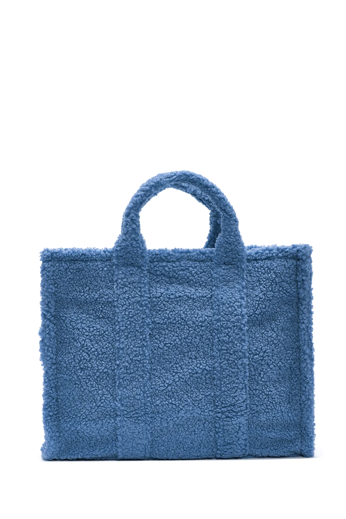Kadın Mavi Peluş El Çantası - Image 5