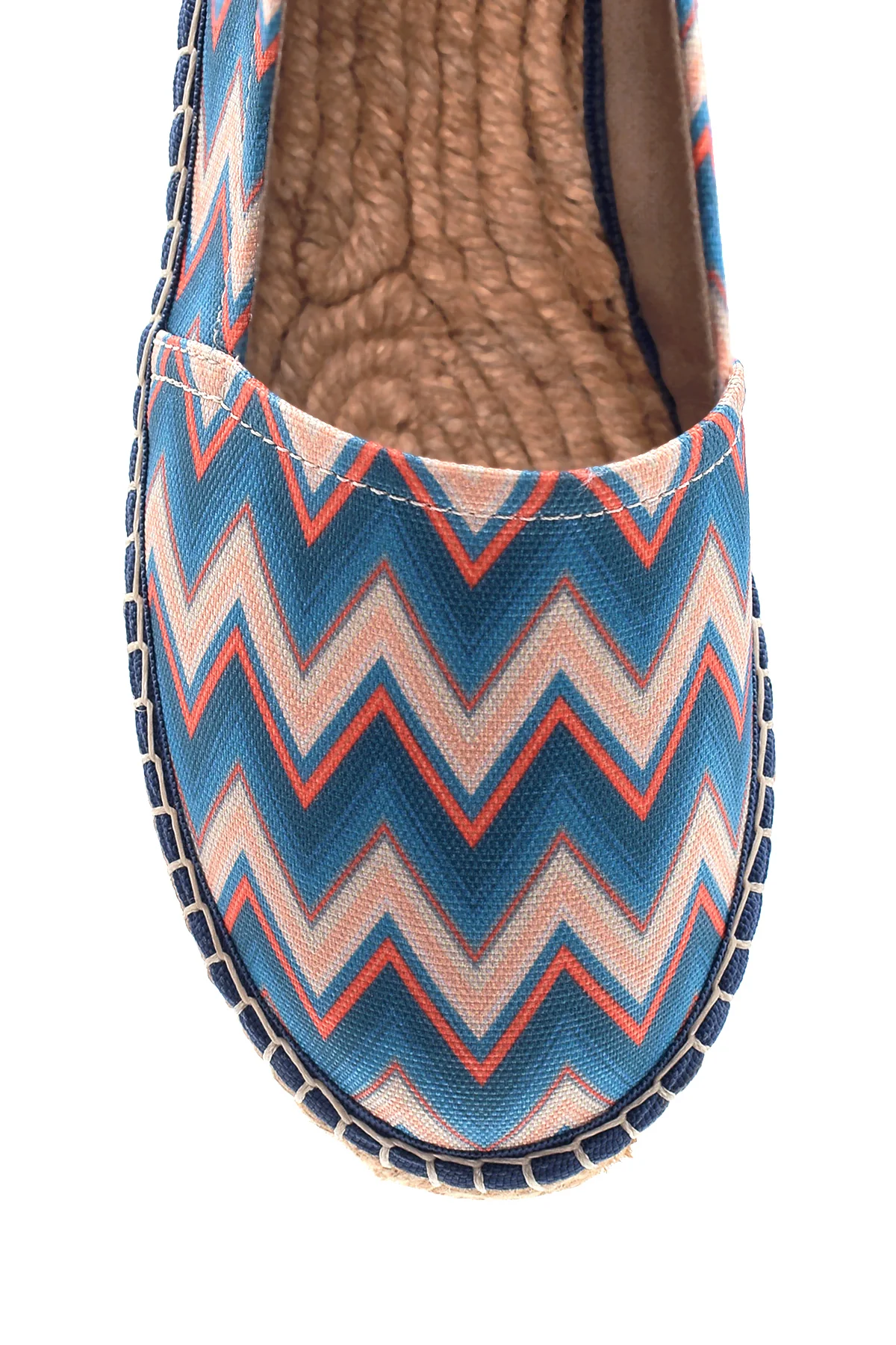 Kadın Mavi Renkli Hasır Taban Espadril - Image 6