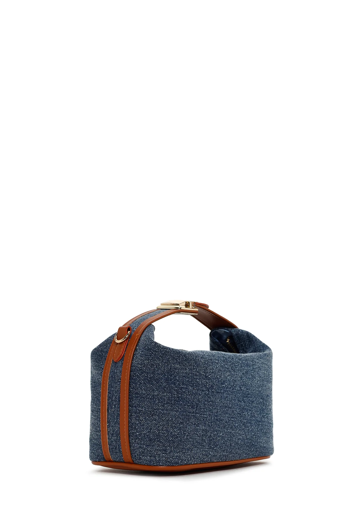 Kadın Mavi Uzun Askılı Jean Mini Çapraz Çanta - Image 6