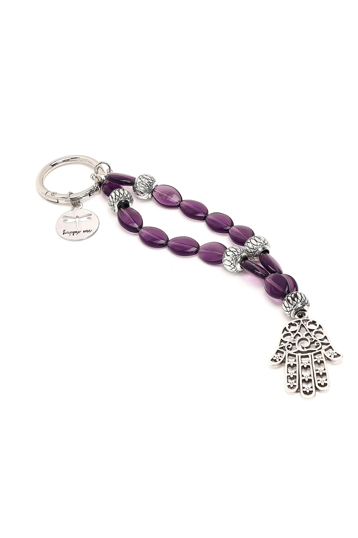 Kadın Mor Boncuklu Metal Charm - Image 3