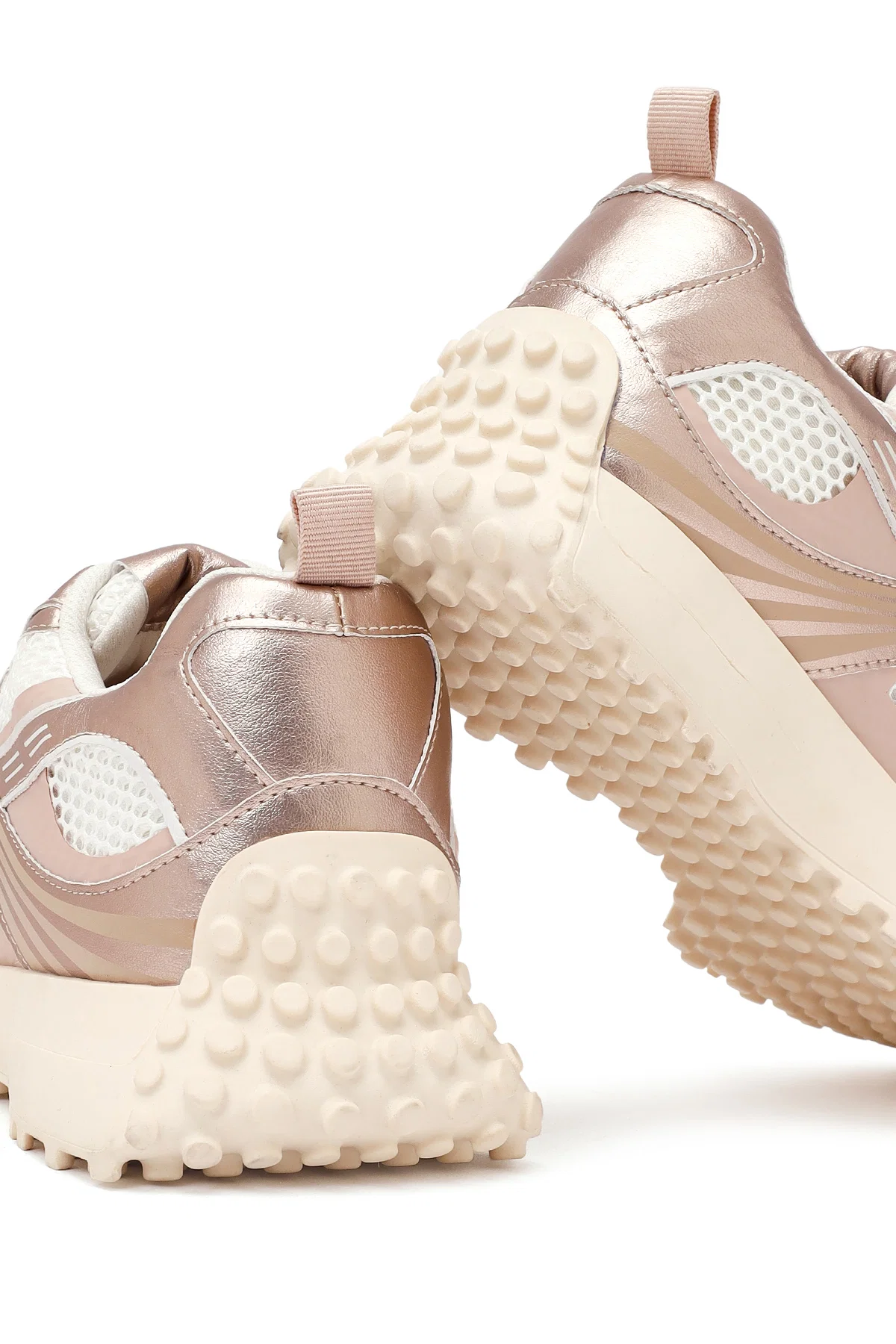 Kadın Pembe Bağcıklı Kalın Tabanlı Sneaker - Image 10