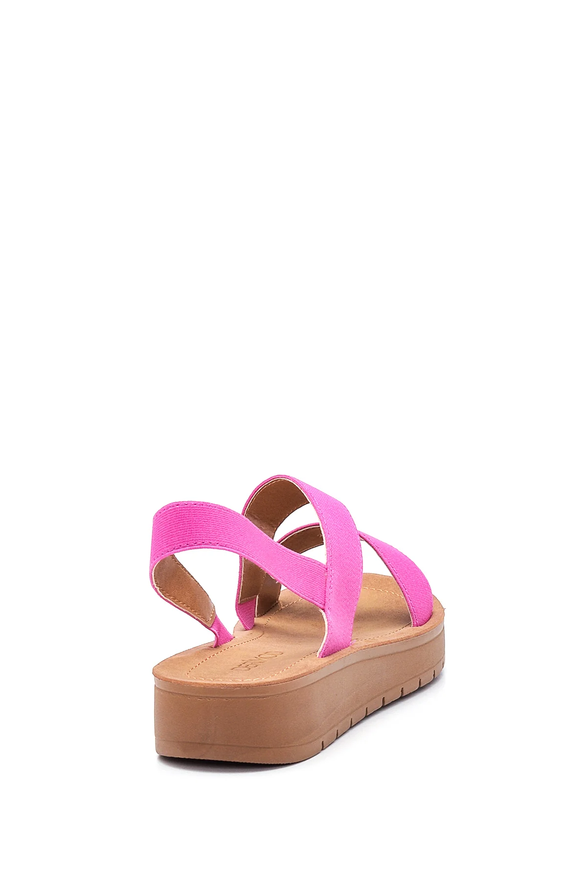 Kadın Pembe Casual Düz Sandalet - Image 4