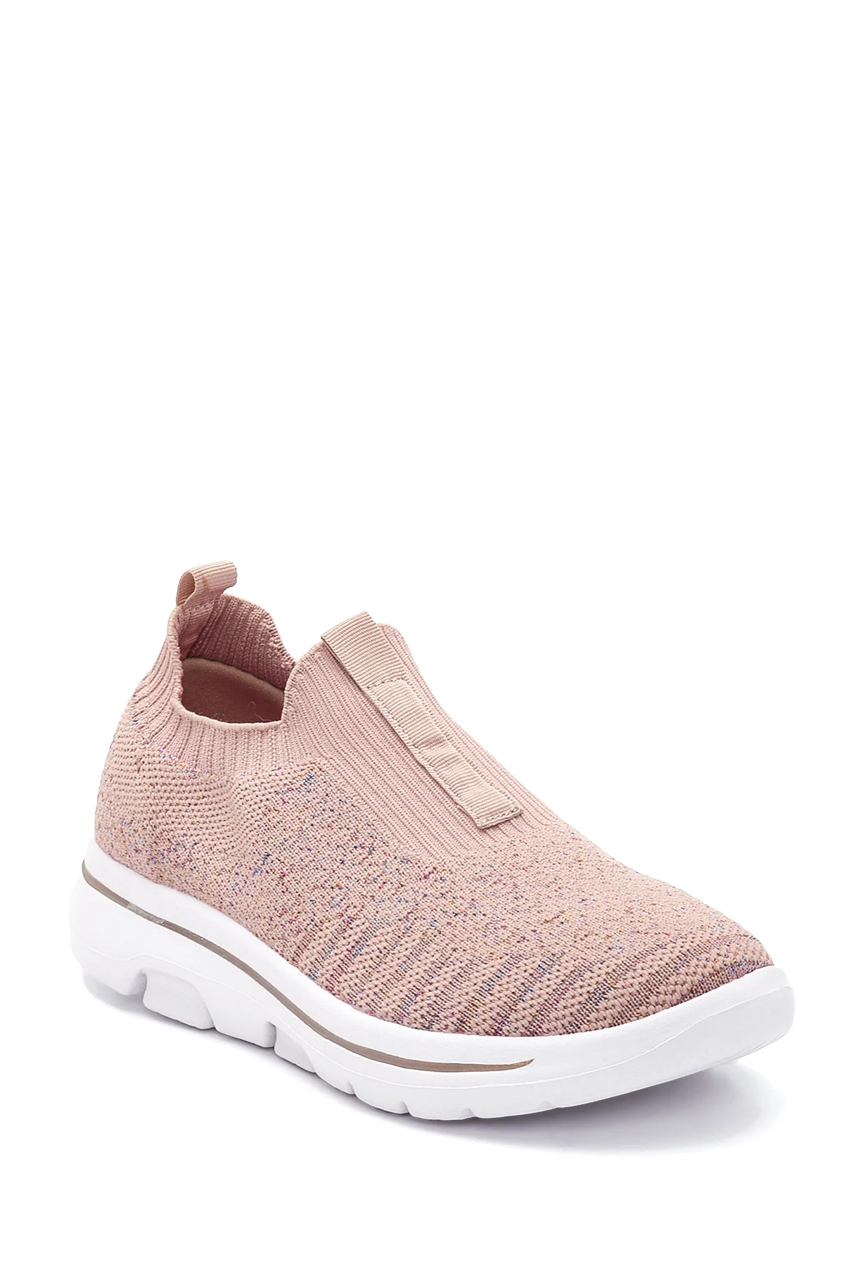 Kadın Pembe Desenli Kumaş Sneaker - Image 3