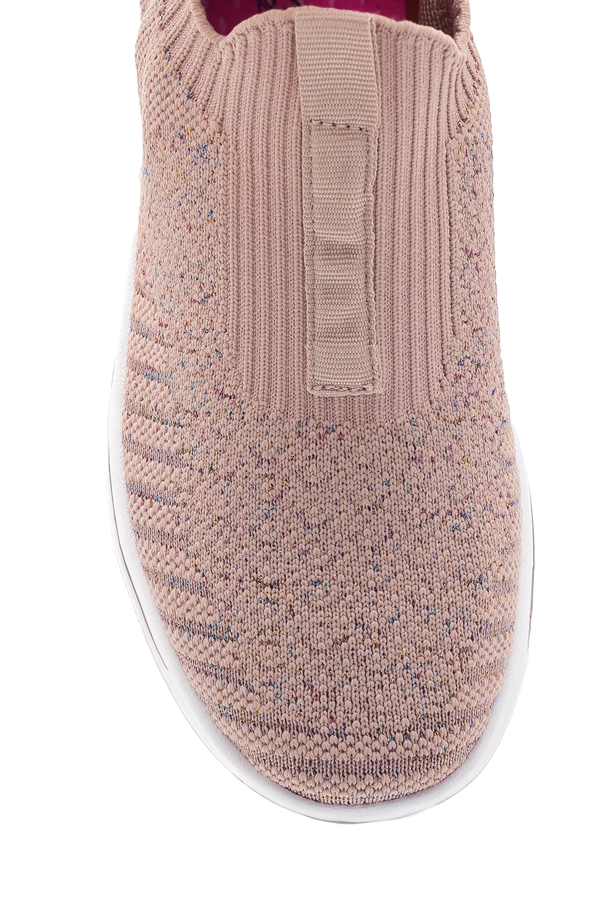 Kadın Pembe Desenli Kumaş Sneaker - Image 6