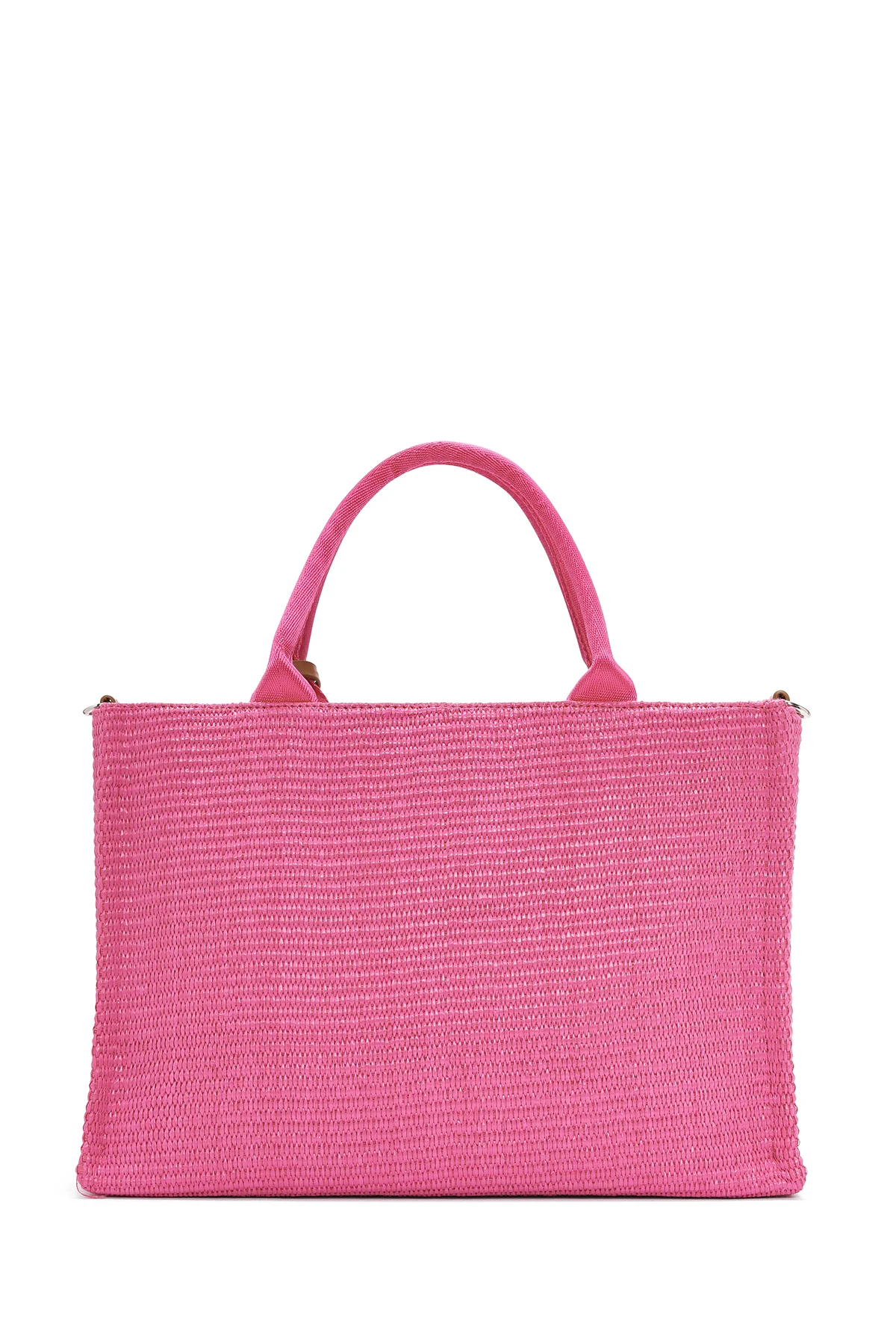 Kadın Pembe Hasır Kol Çantası - Image 4