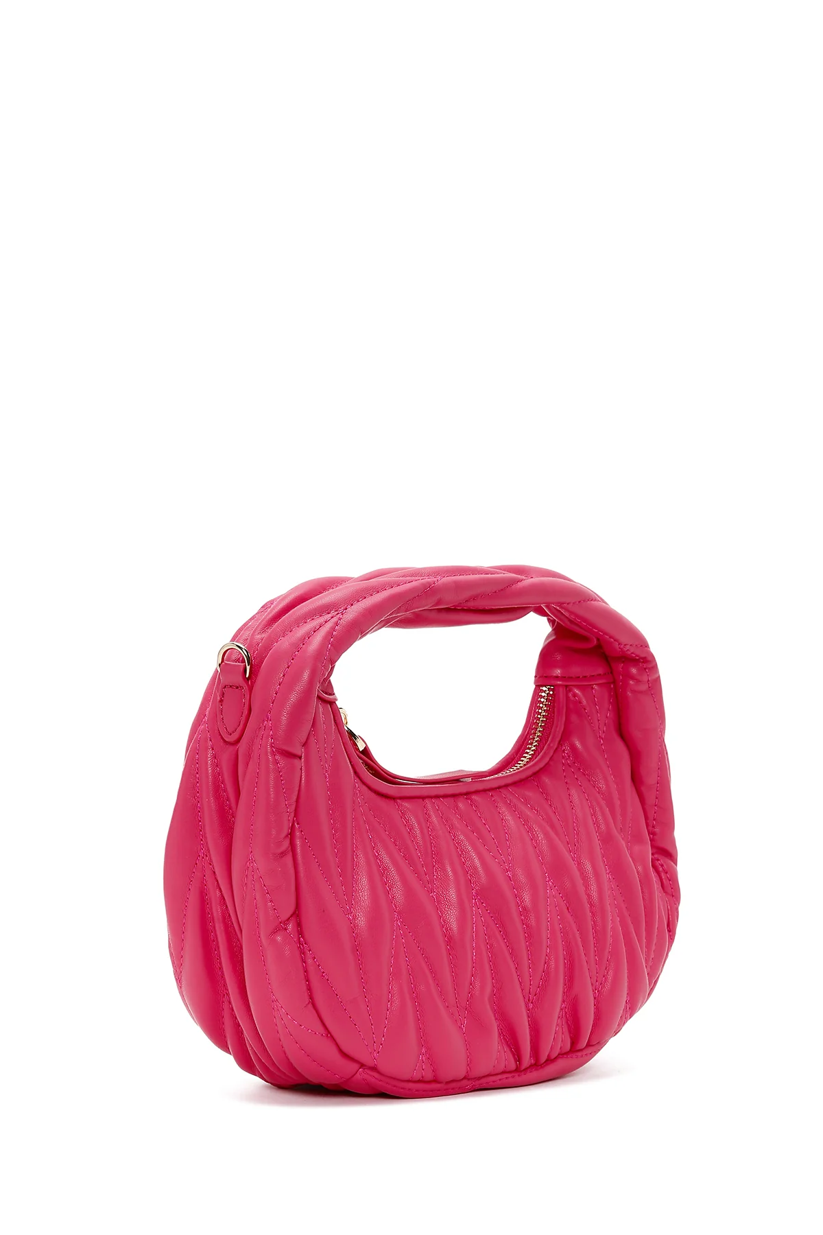 Kadın Pembe Kapitone El Çantası - Image 4