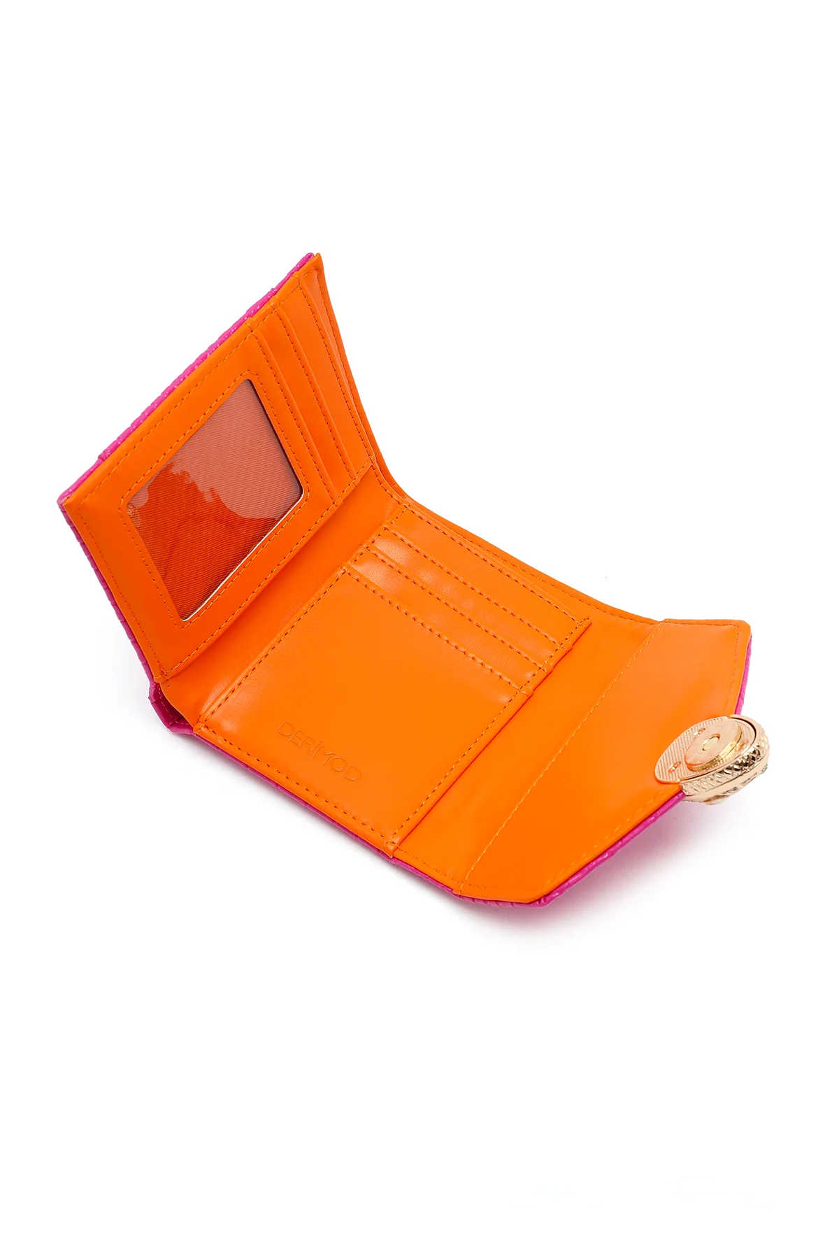Kadın Pembe Kroko Cüzdan - Image 6