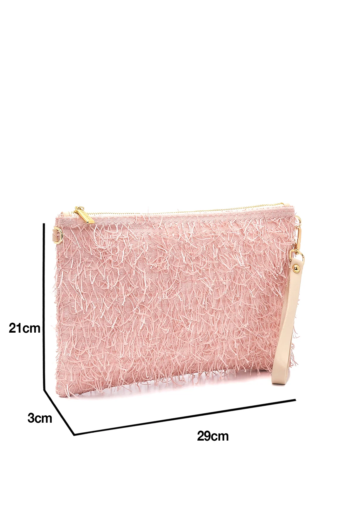 Kadın Pembe Kumaş Portföy - Image 2