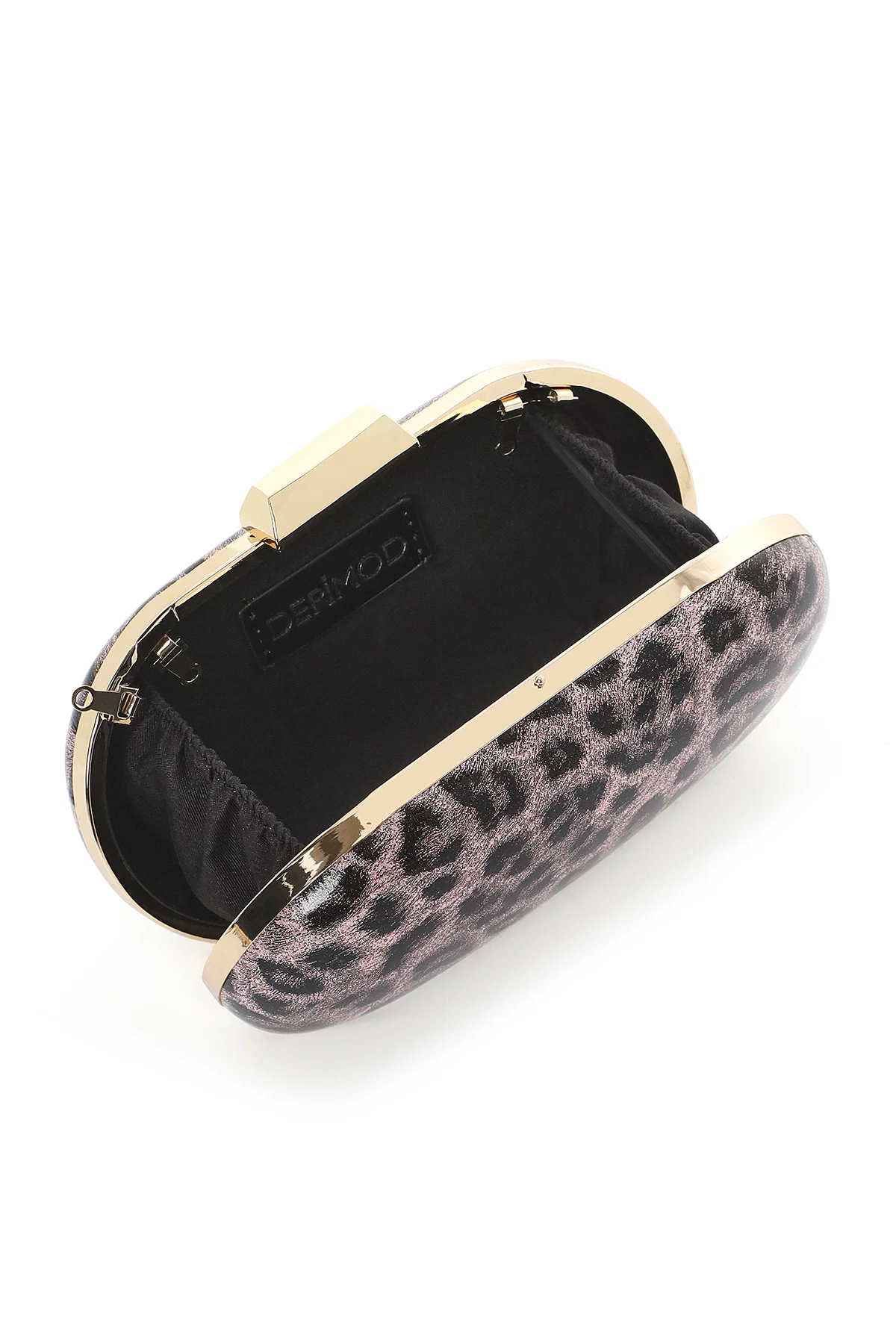 Kadın Pembe Leoper Desenli Uzun Askılı Mini Portföy Abiye Çantası - Image 7