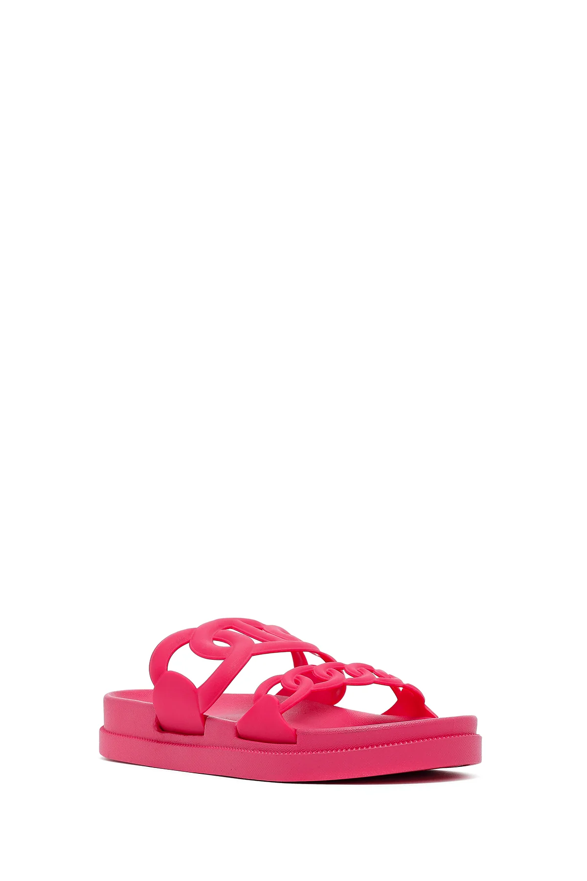 Kadın Pembe Simli Jelly Terlik - Image 6