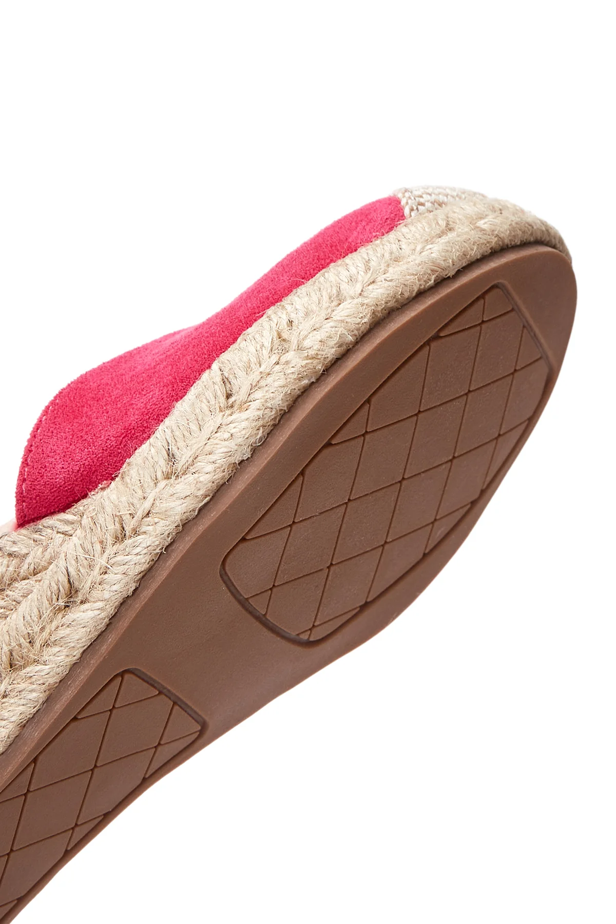 Kadın Pembe Süet Dolgu Topuk Espadril Sandalet - Image 8