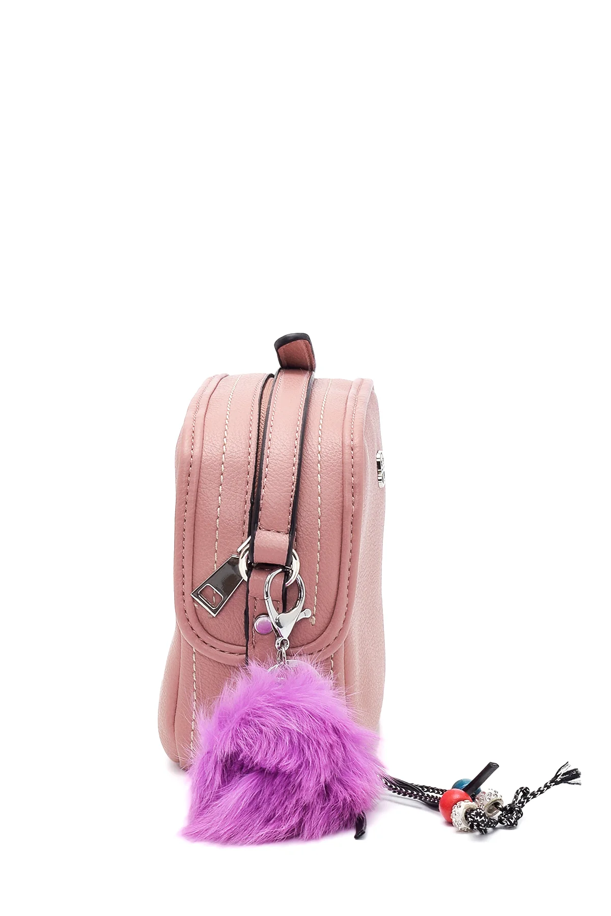 Kadın Pembe Suni Deri Çapraz Çanta - Image 3