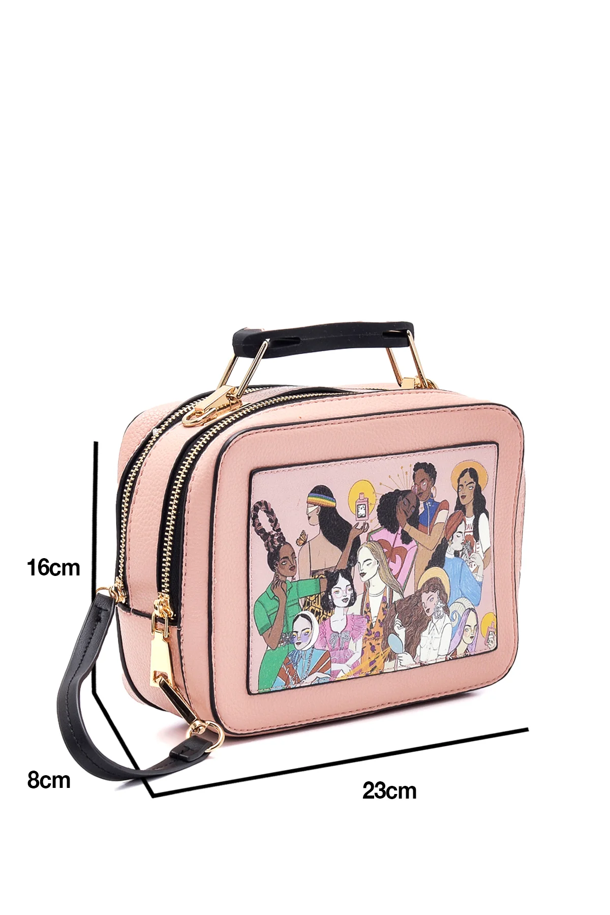 Kadın Pembe Suni Deri Kol Çantası - Image 2