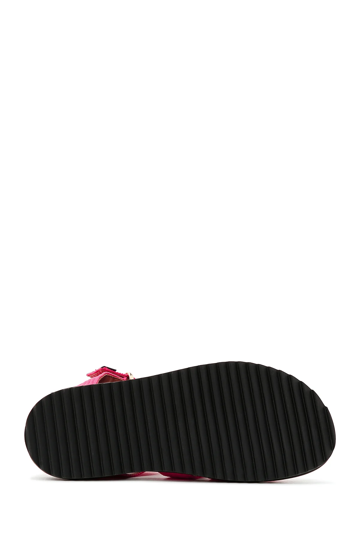 Kadın Pembe Taşlı Düz Sandalet - Image 4