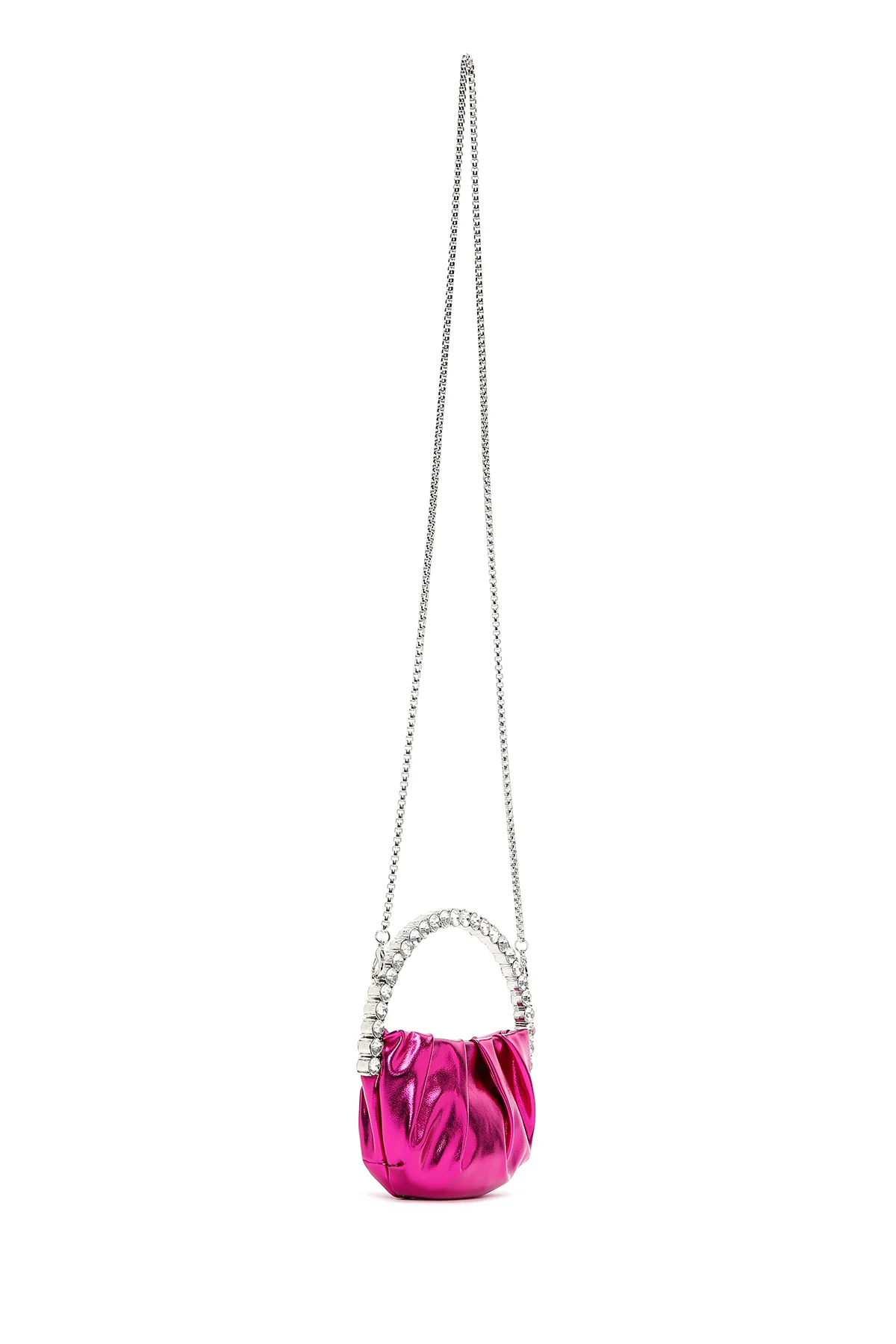 Kadın Pembe Taşlı  El Çantası - Image 6