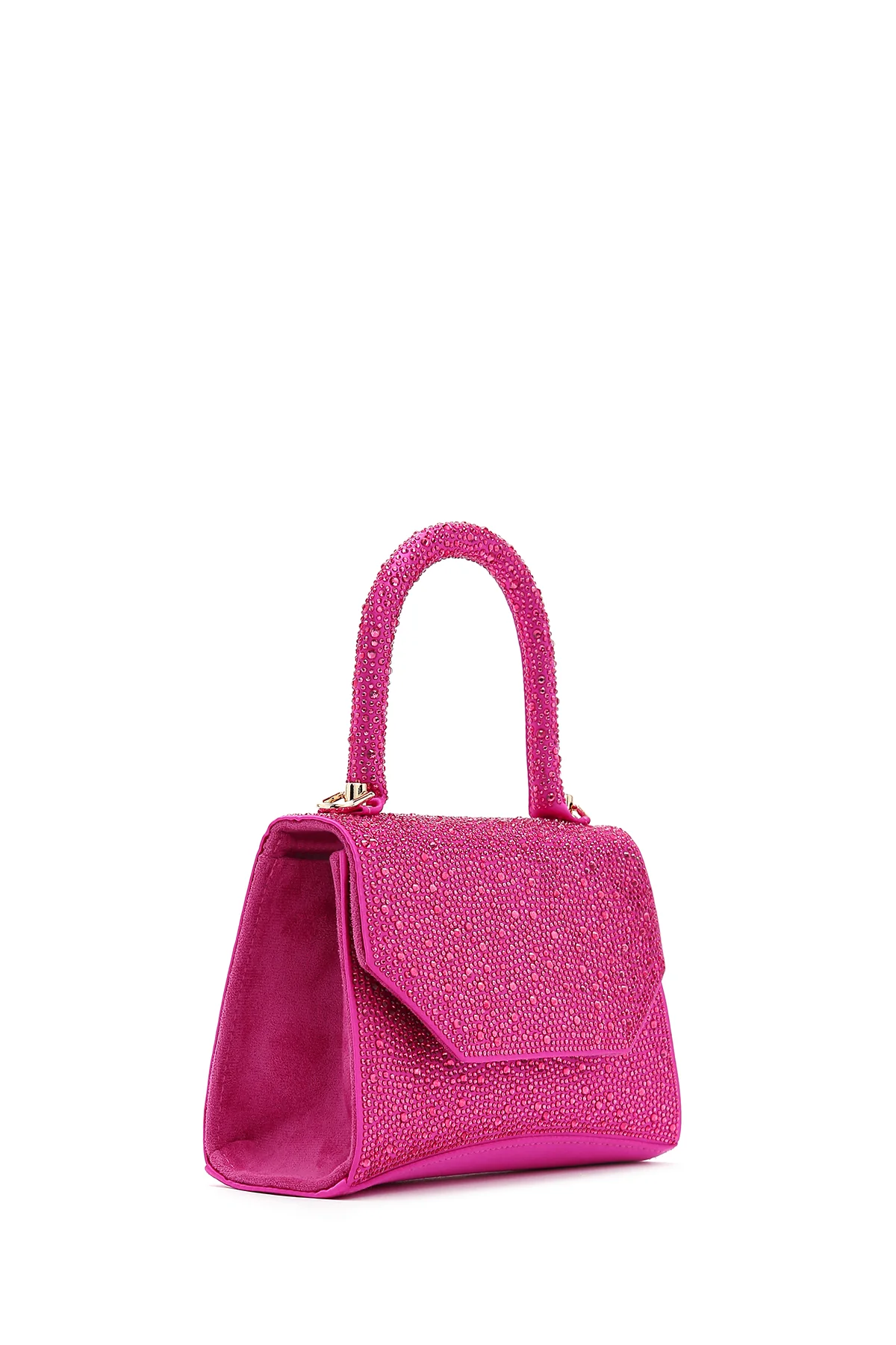 Kadın Pembe Taşlı  El Çantası - Image 5