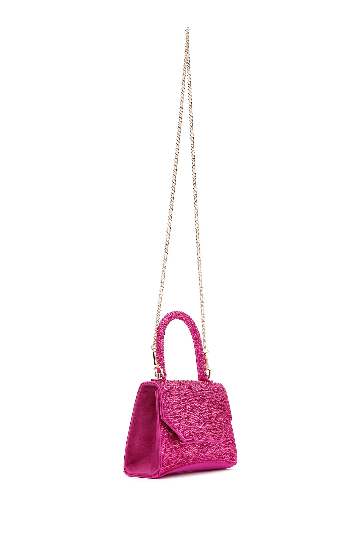 Kadın Pembe Taşlı  El Çantası - Image 6