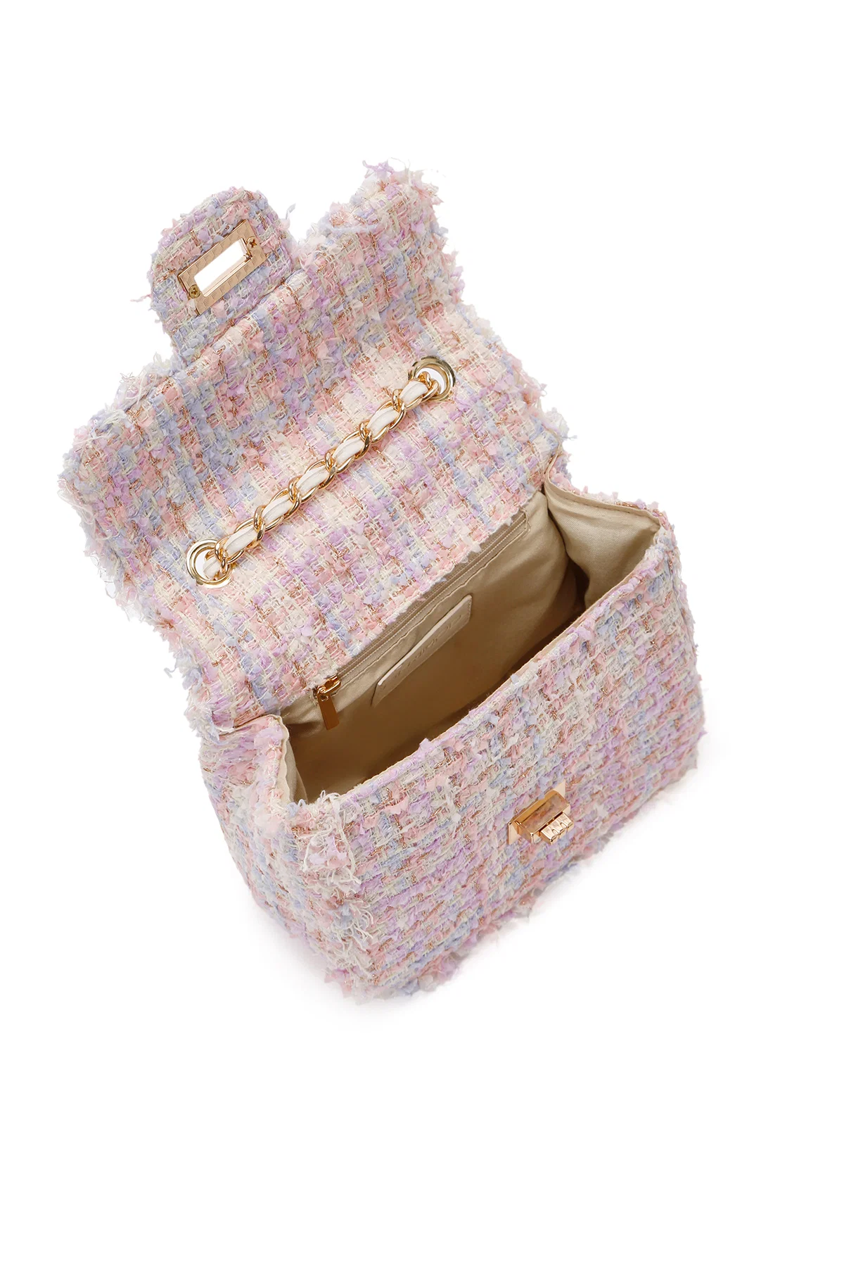 Kadın Pembe Uzun Askılı Aksesuarlı Mini Omuz Çantası - Image 8