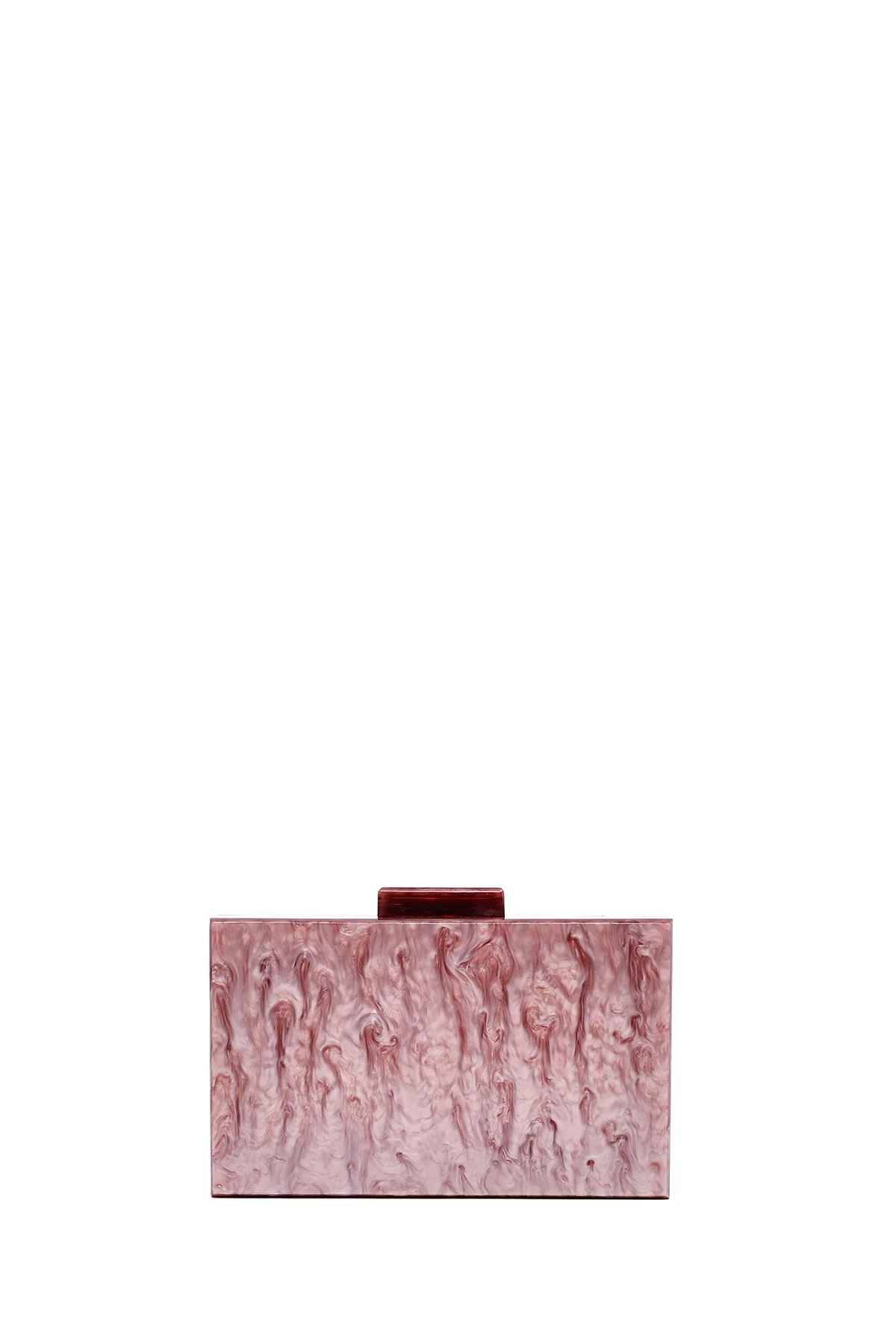 Kadın Pembe Uzun Zincir Askılı Mini Abiye Kutu Çanta - Image 4