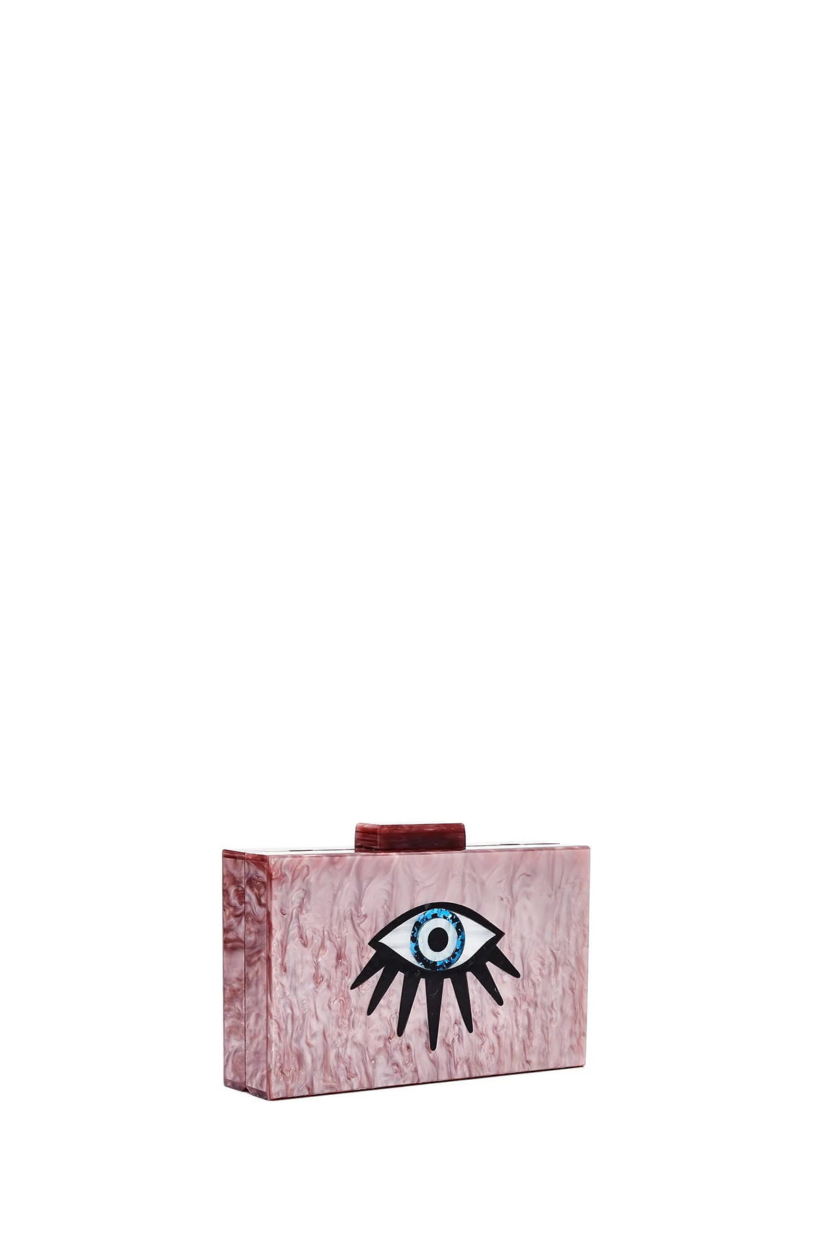 Kadın Pembe Uzun Zincir Askılı Mini Abiye Kutu Çanta - Image 5