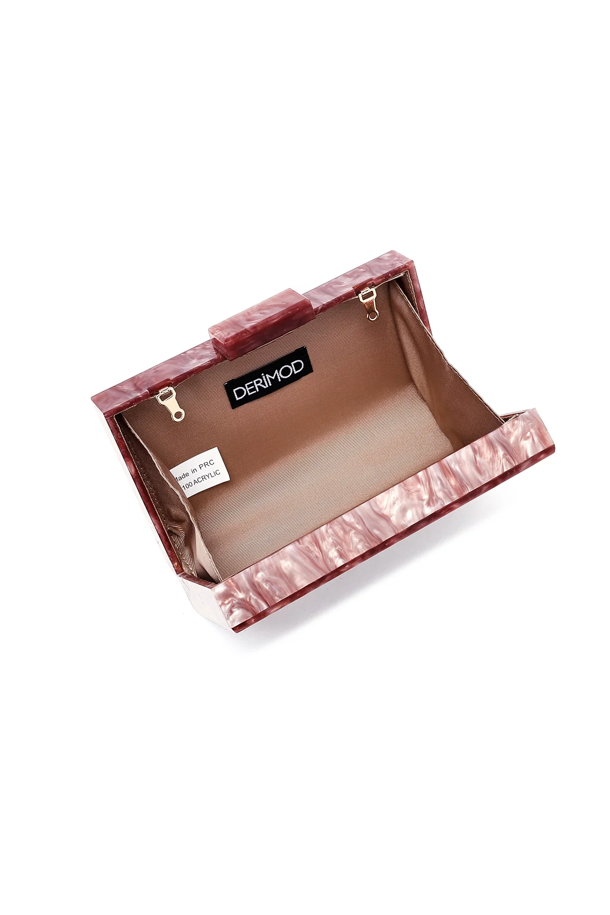 Kadın Pembe Uzun Zincir Askılı Mini Abiye Kutu Çanta - Image 7