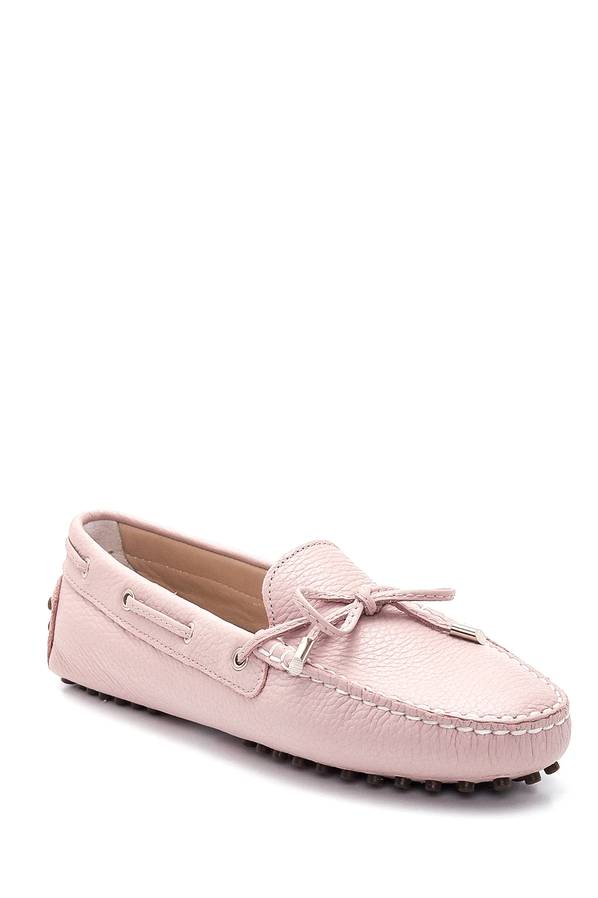 Kadın Pudra Deri Loafer - Image 3