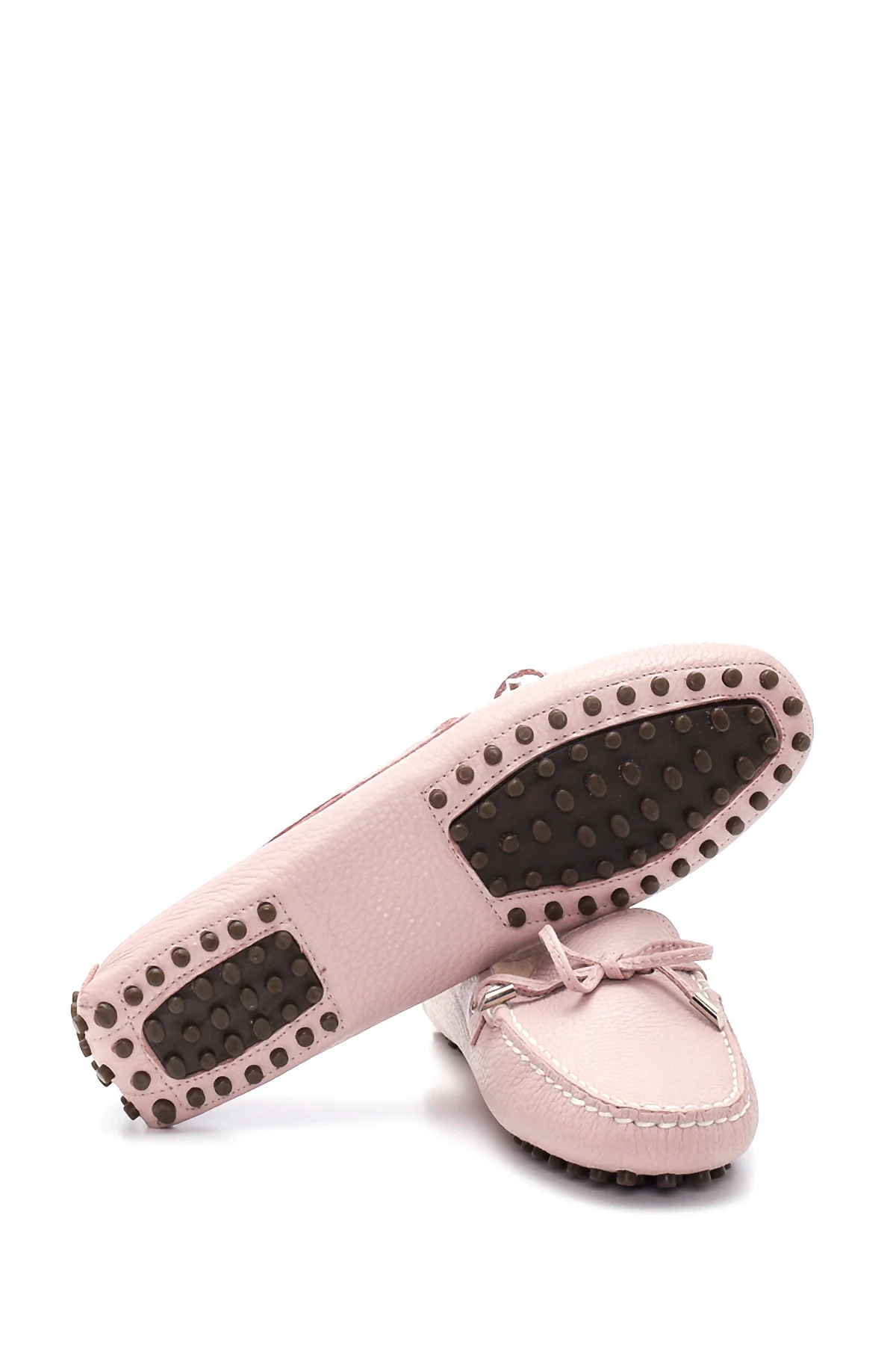 Kadın Pudra Deri Loafer - Image 4