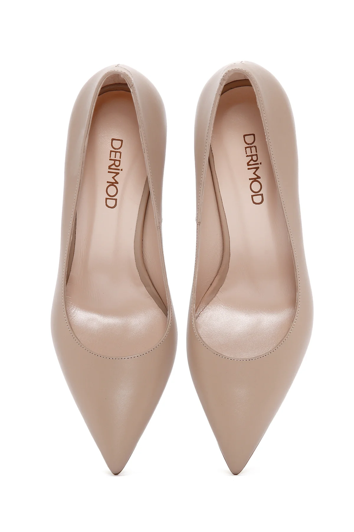 Kadın Pudra Topuklu Deri Stiletto - Image 8