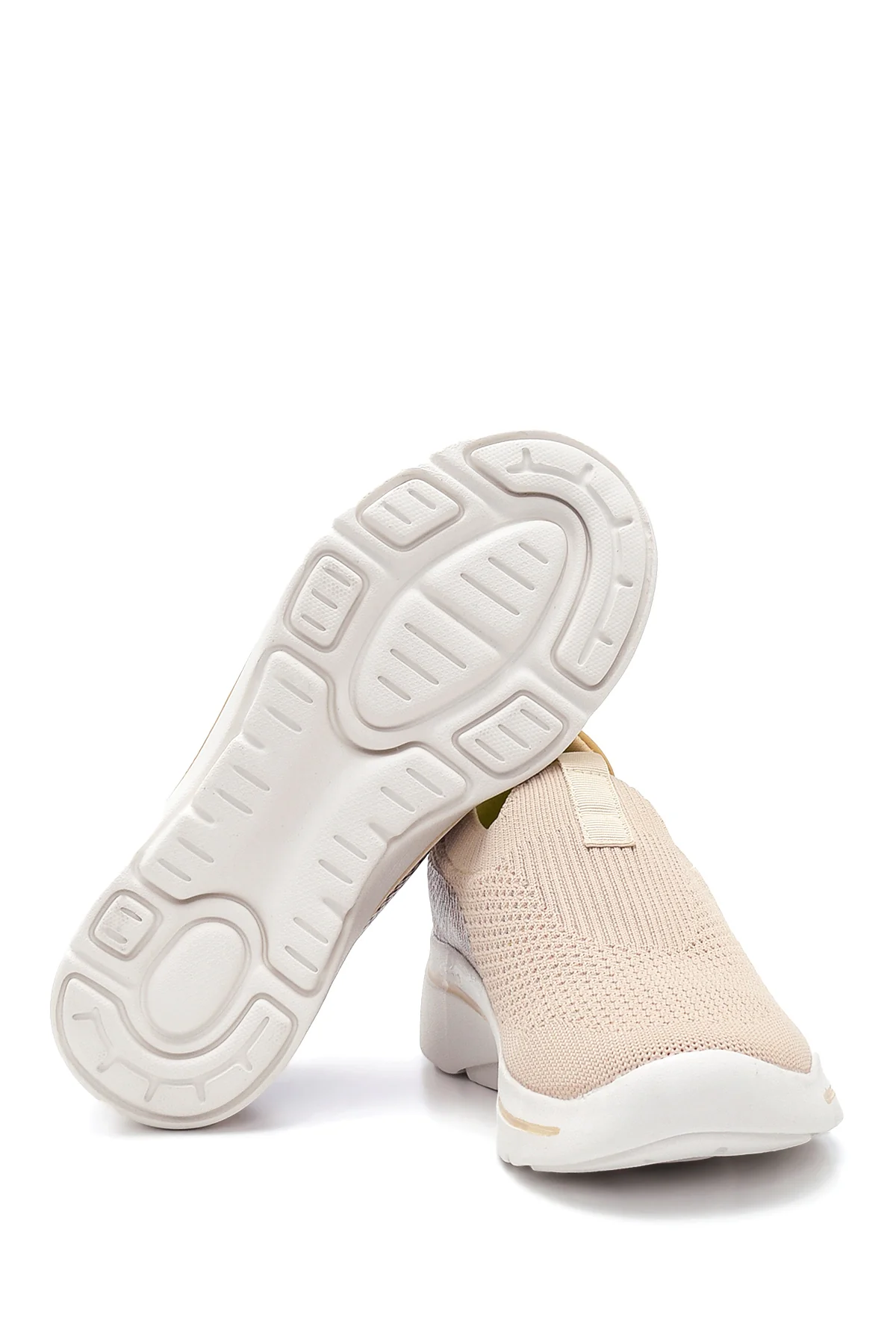 Kadın Renkli Çizgili Kumaş Sneaker - Image 4