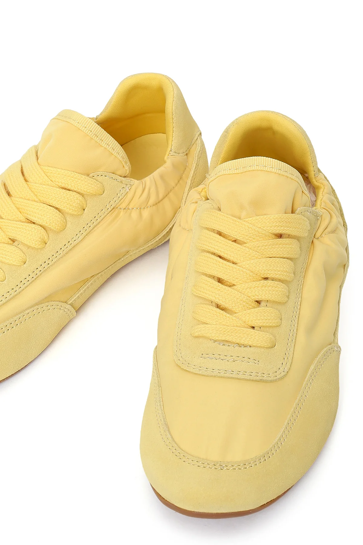 Kadın Sarı Bağcıklı Deri Sneaker - Image 11