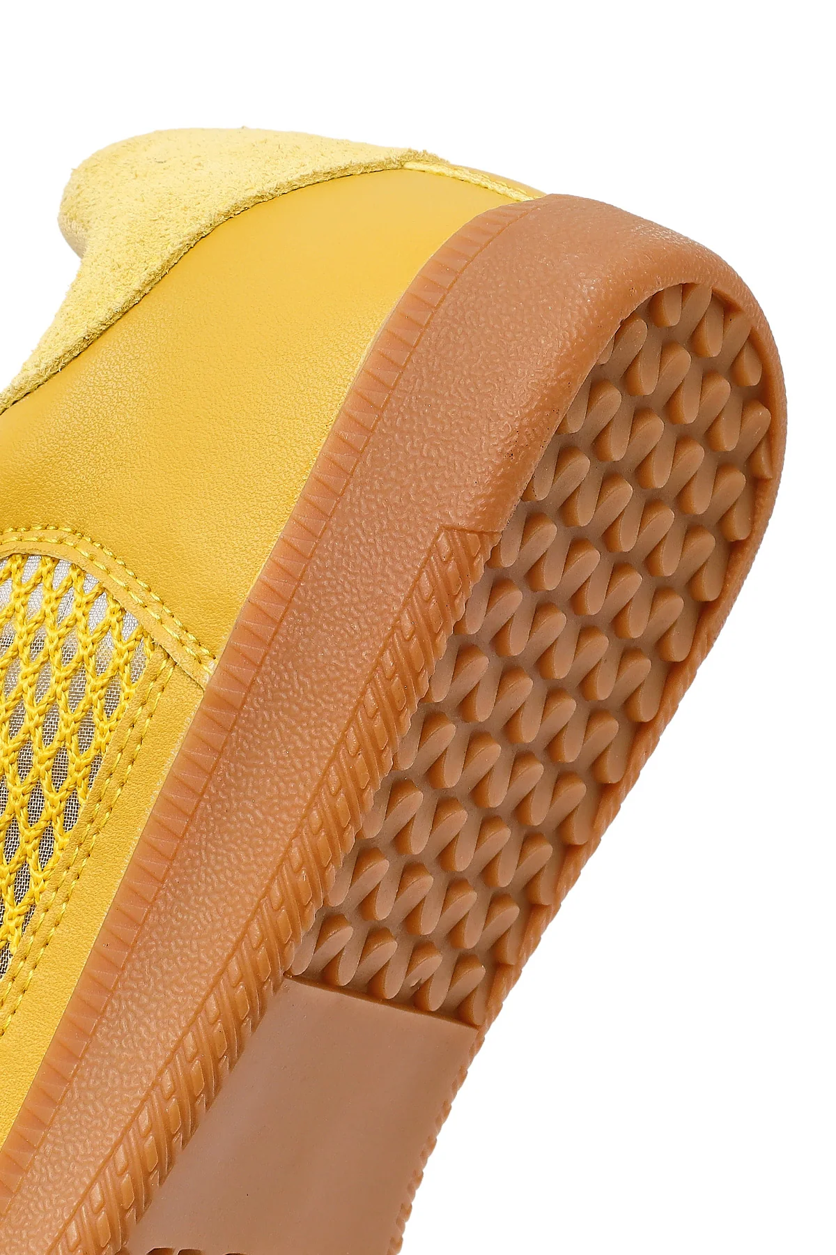 Kadın Sarı Bağcıklı Fileli Süet Deri Sneaker - Image 9