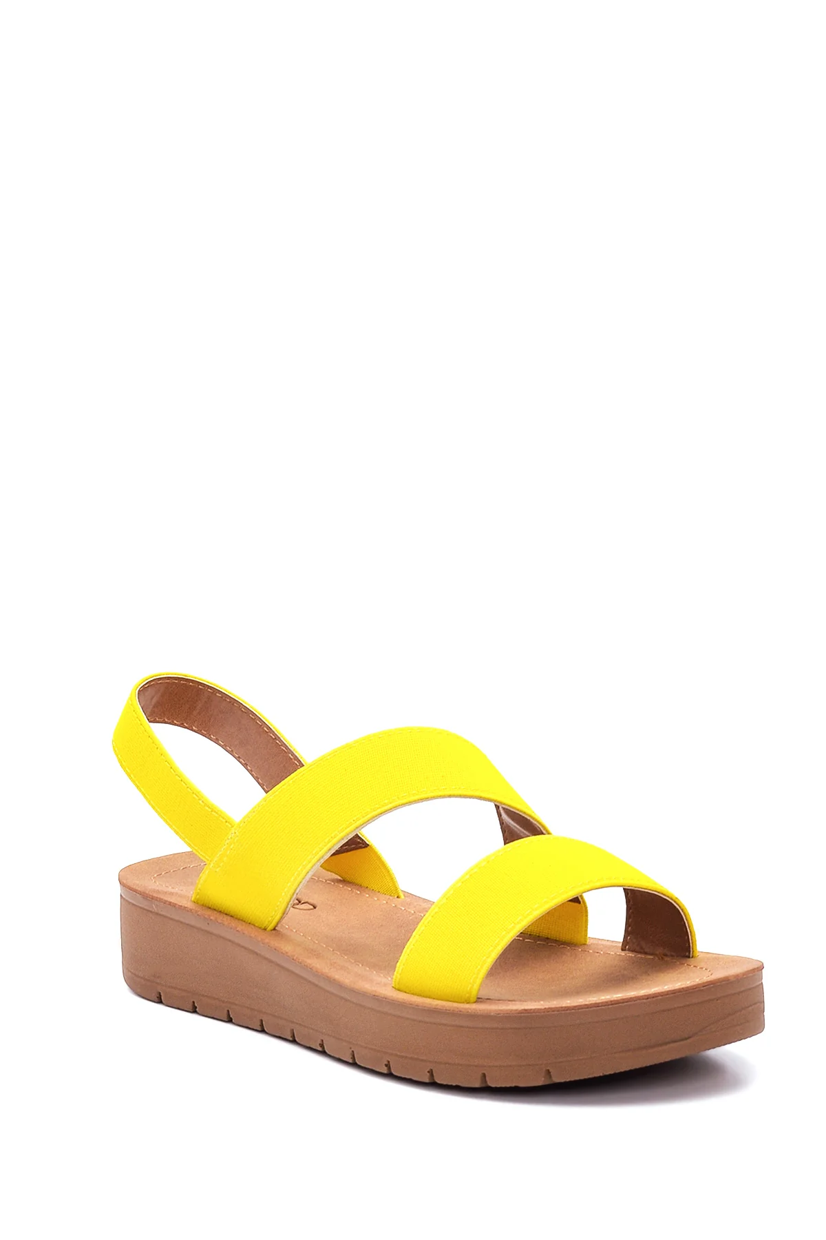 Kadın Sarı Casual Düz Sandalet - Image 3